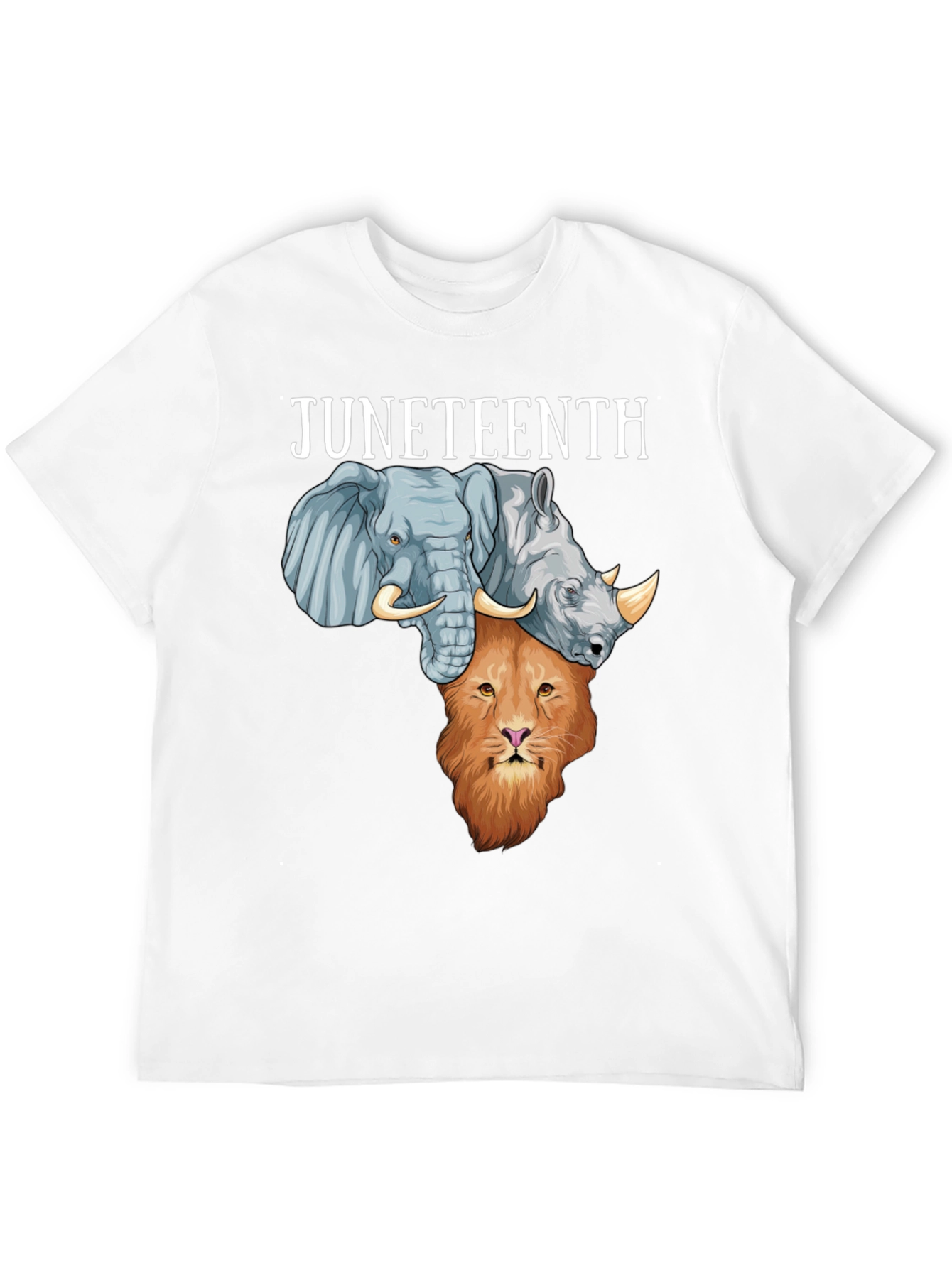 Juneteenth Africa Animals Mens Black T-shirt