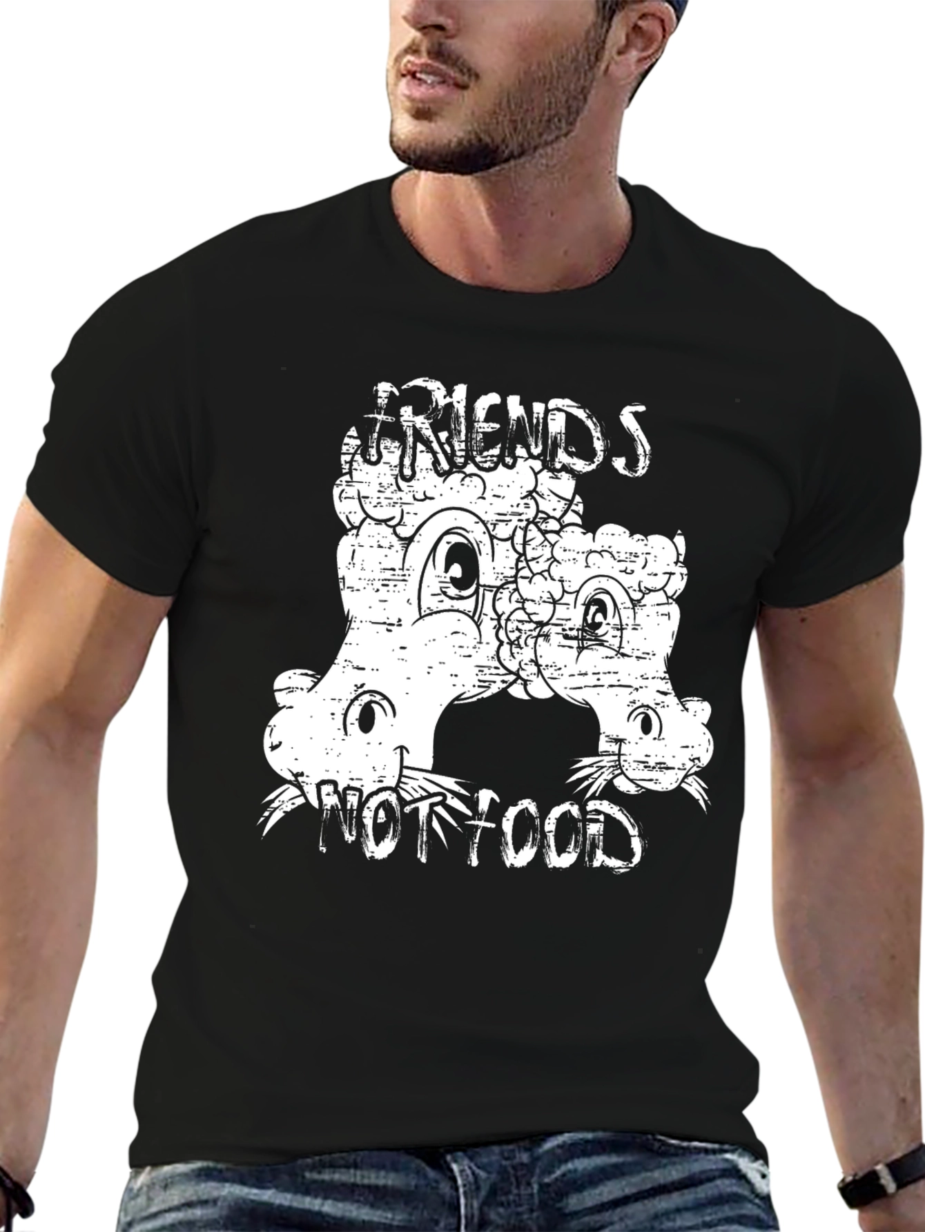 Friends Not Food T-Shirt - Cute Cartoon Vegetable Tee