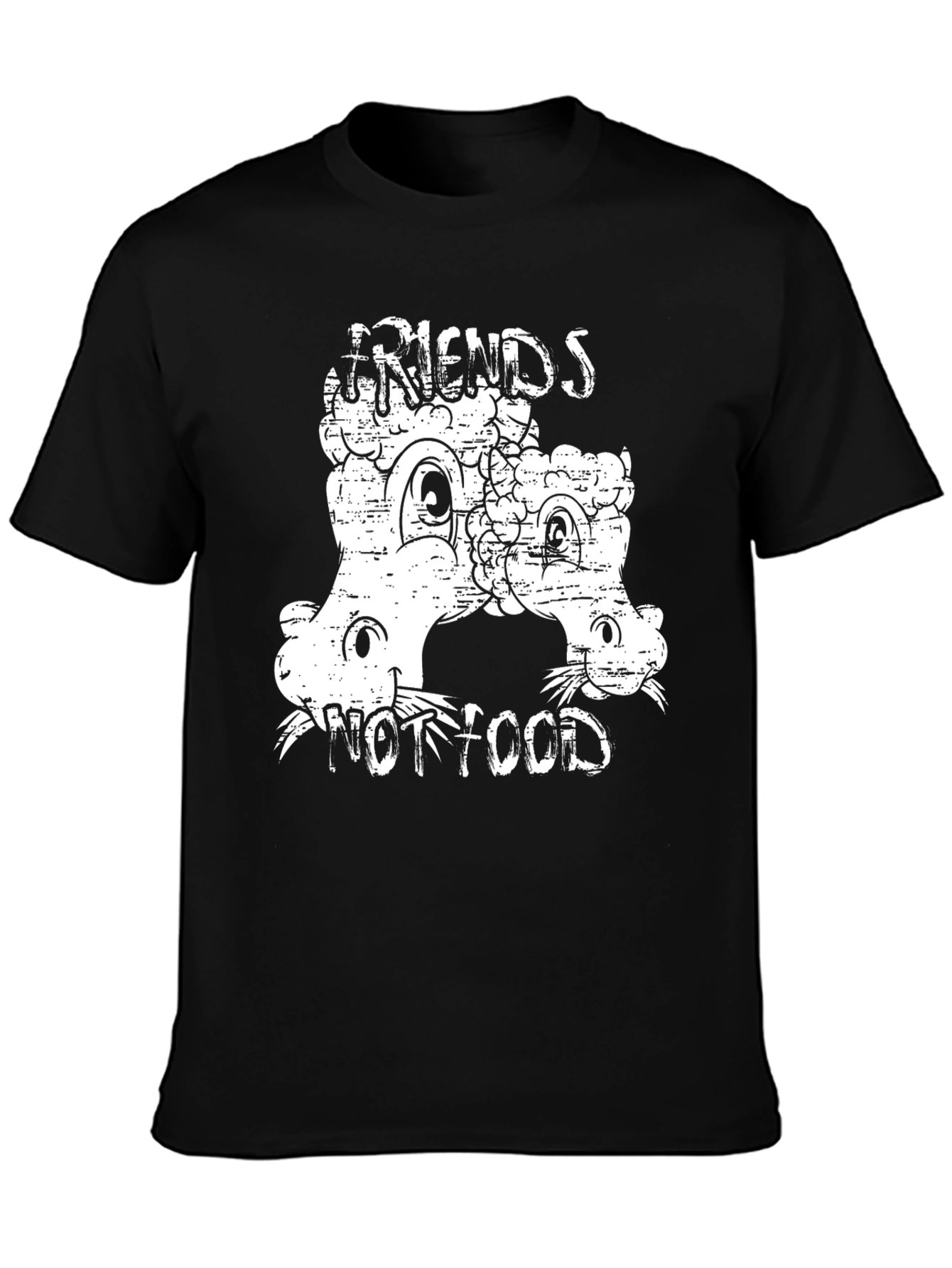 Friends Not Food T-Shirt - Cute Cartoon Vegetable Tee
