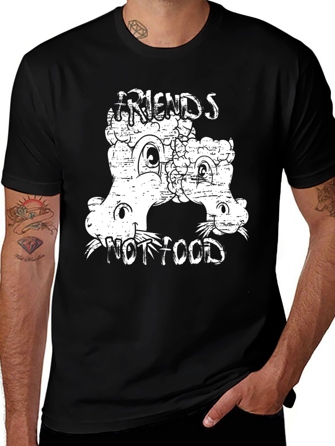 Friends Not Food T-Shirt - Cute Cartoon Vegetable Tee