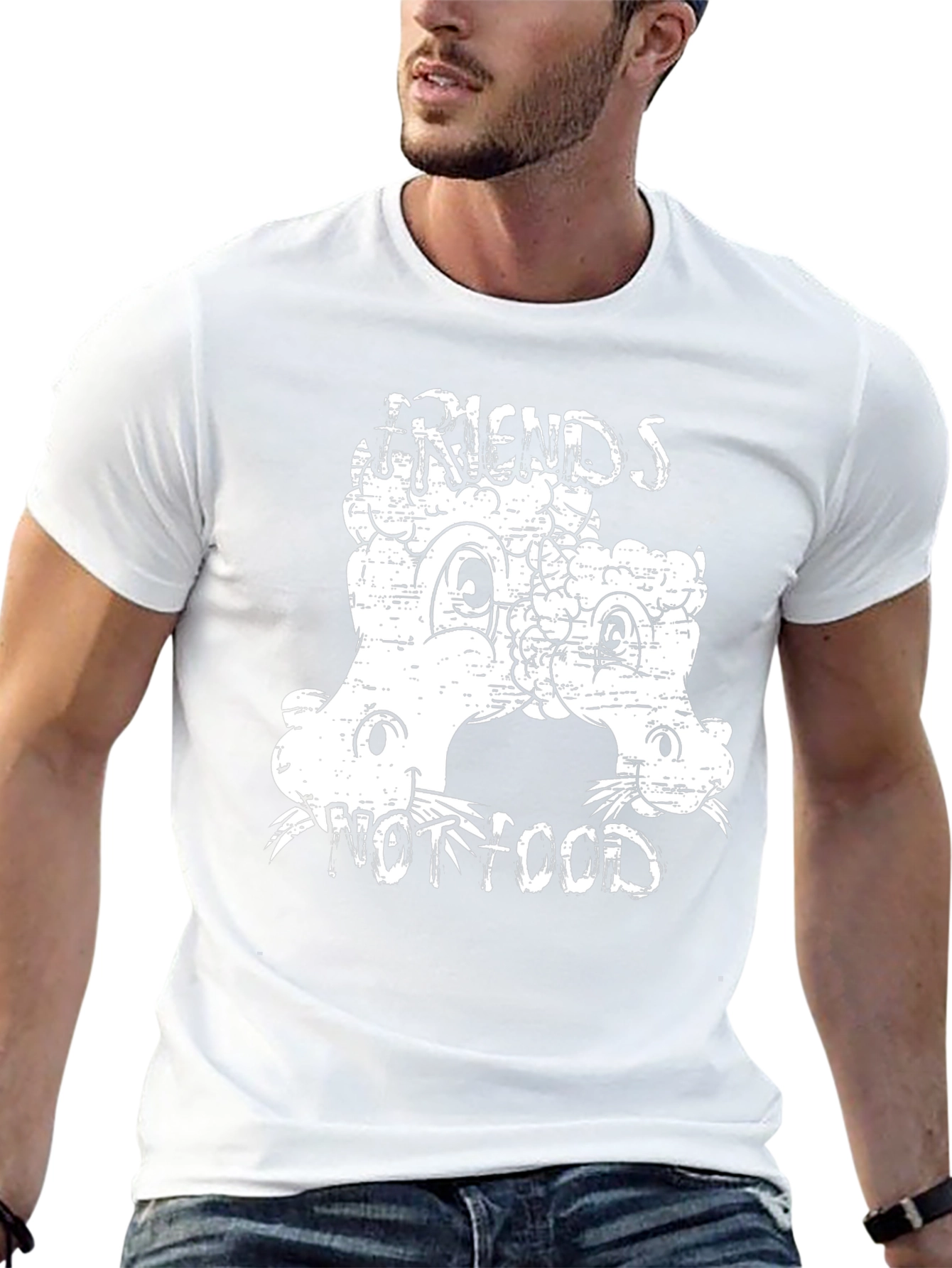 Friends Not Food T-Shirt - Cute Cartoon Vegetable Tee