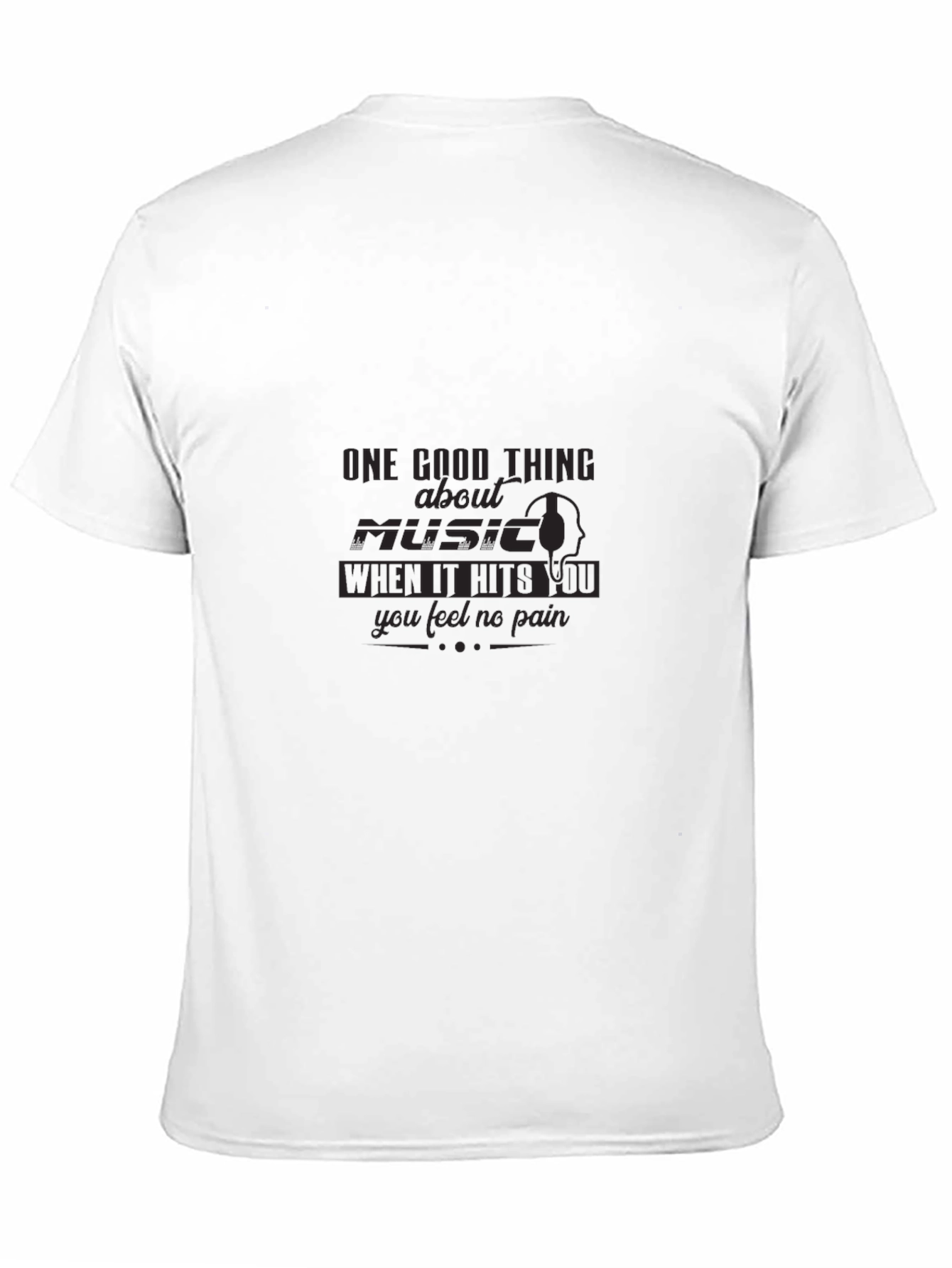 Music Quote Graphic T-Shirt - Black