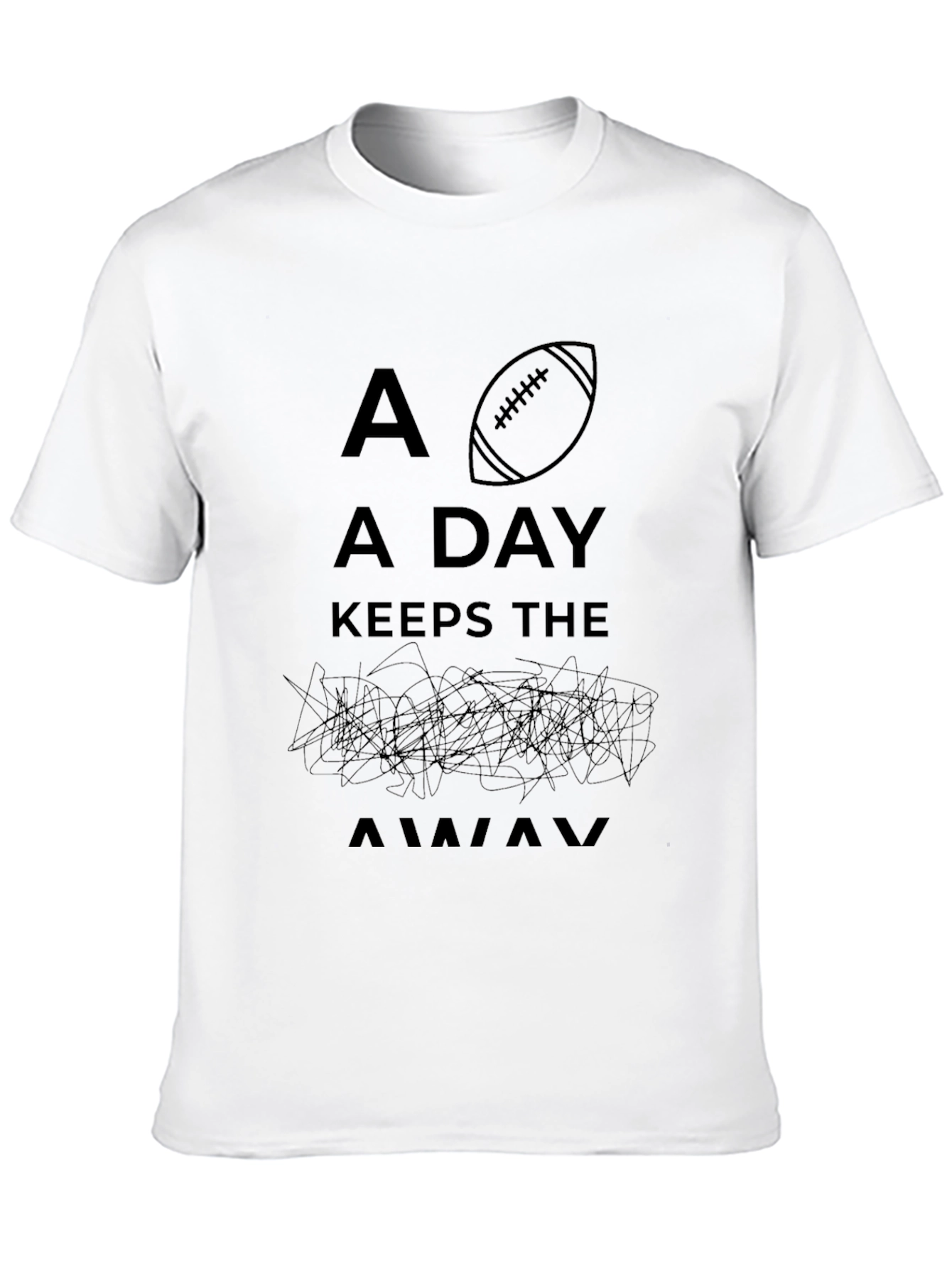 Football A Day Keeps the Away Black T-Shirt