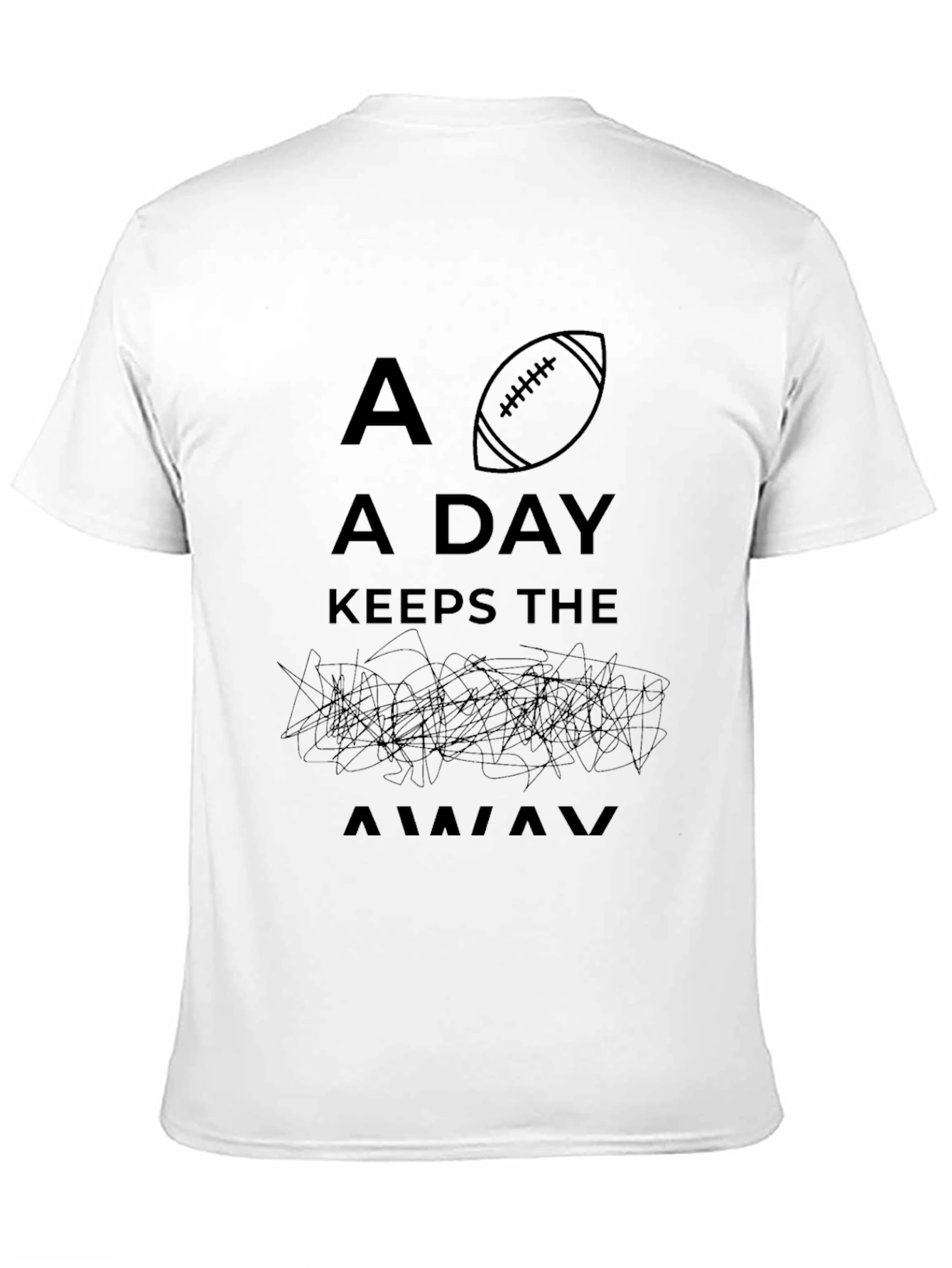 Football A Day Keeps the Away Black T-Shirt