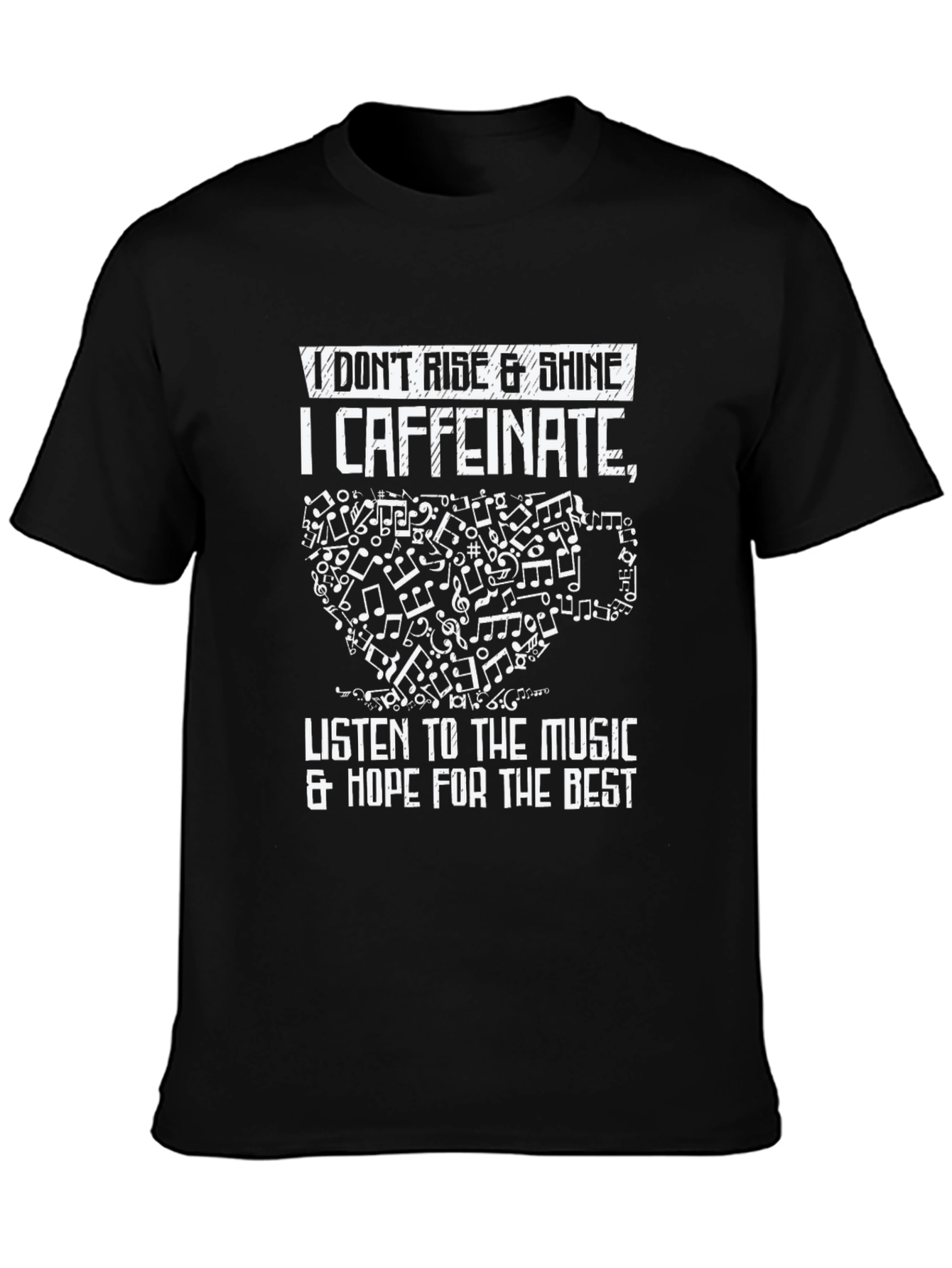 Caffeine Music T-Shirt - Rise & Shine Alternative