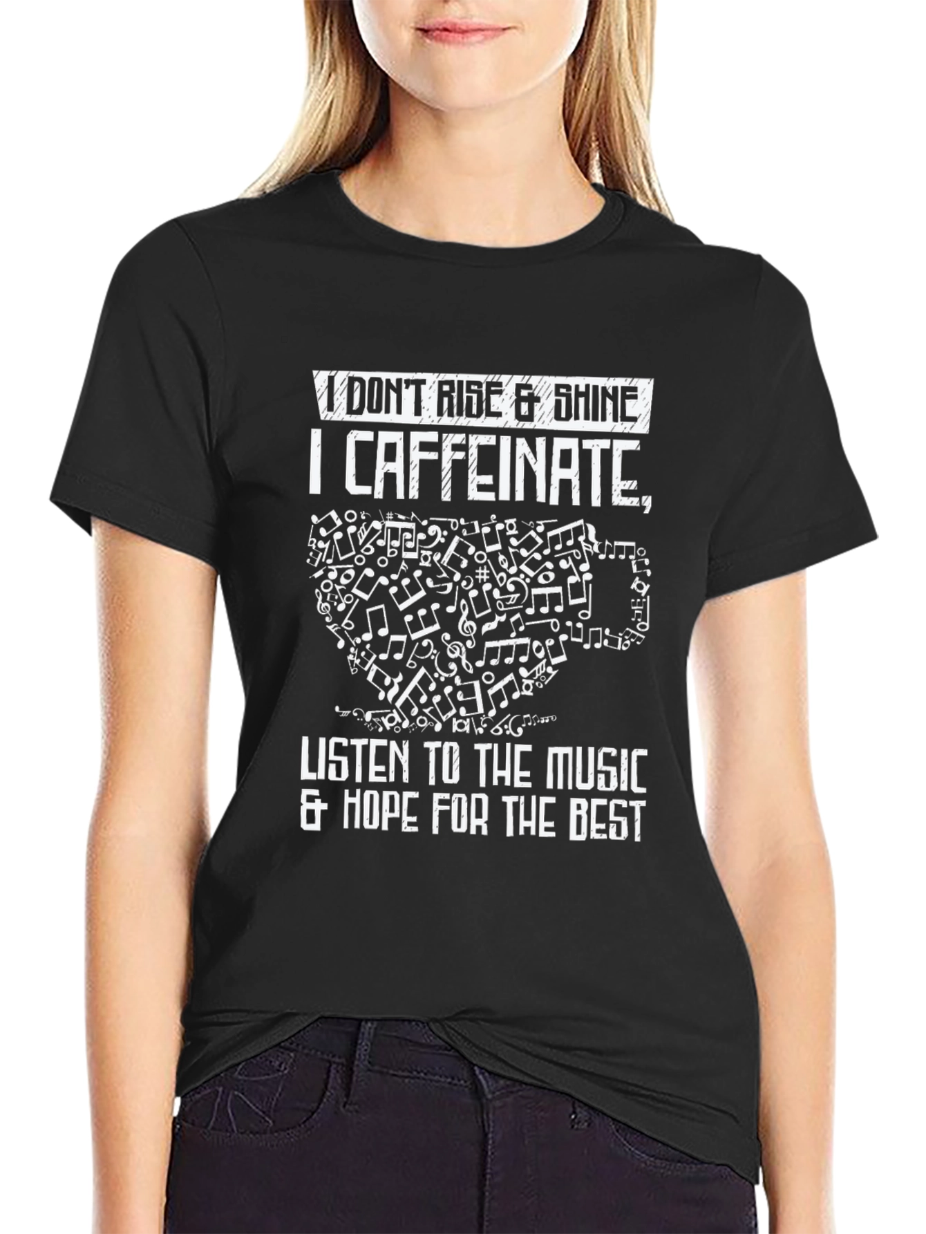 Caffeine Music T-Shirt - Rise & Shine Alternative