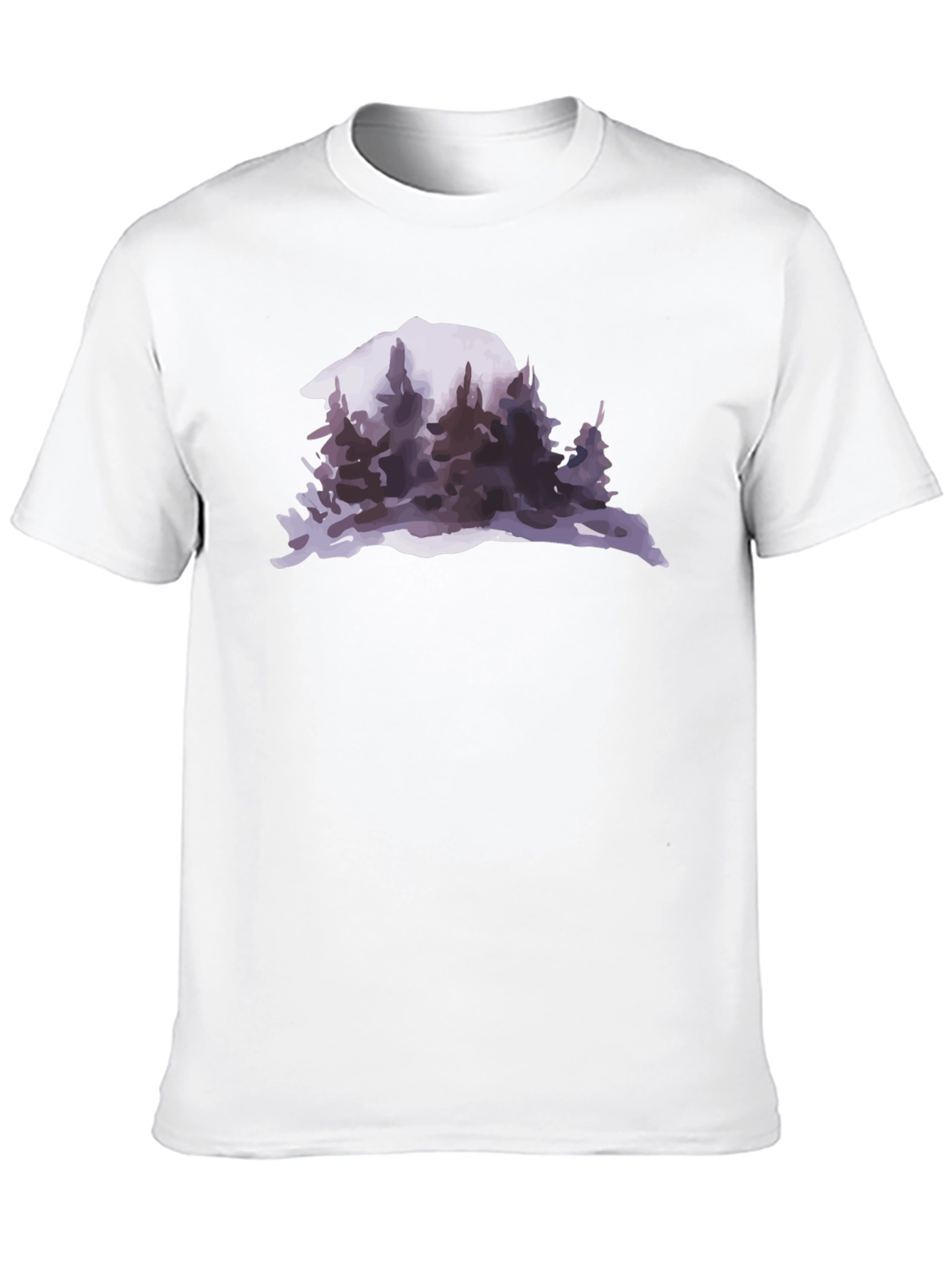 Mountain & Forest Graphic Black T-Shirt