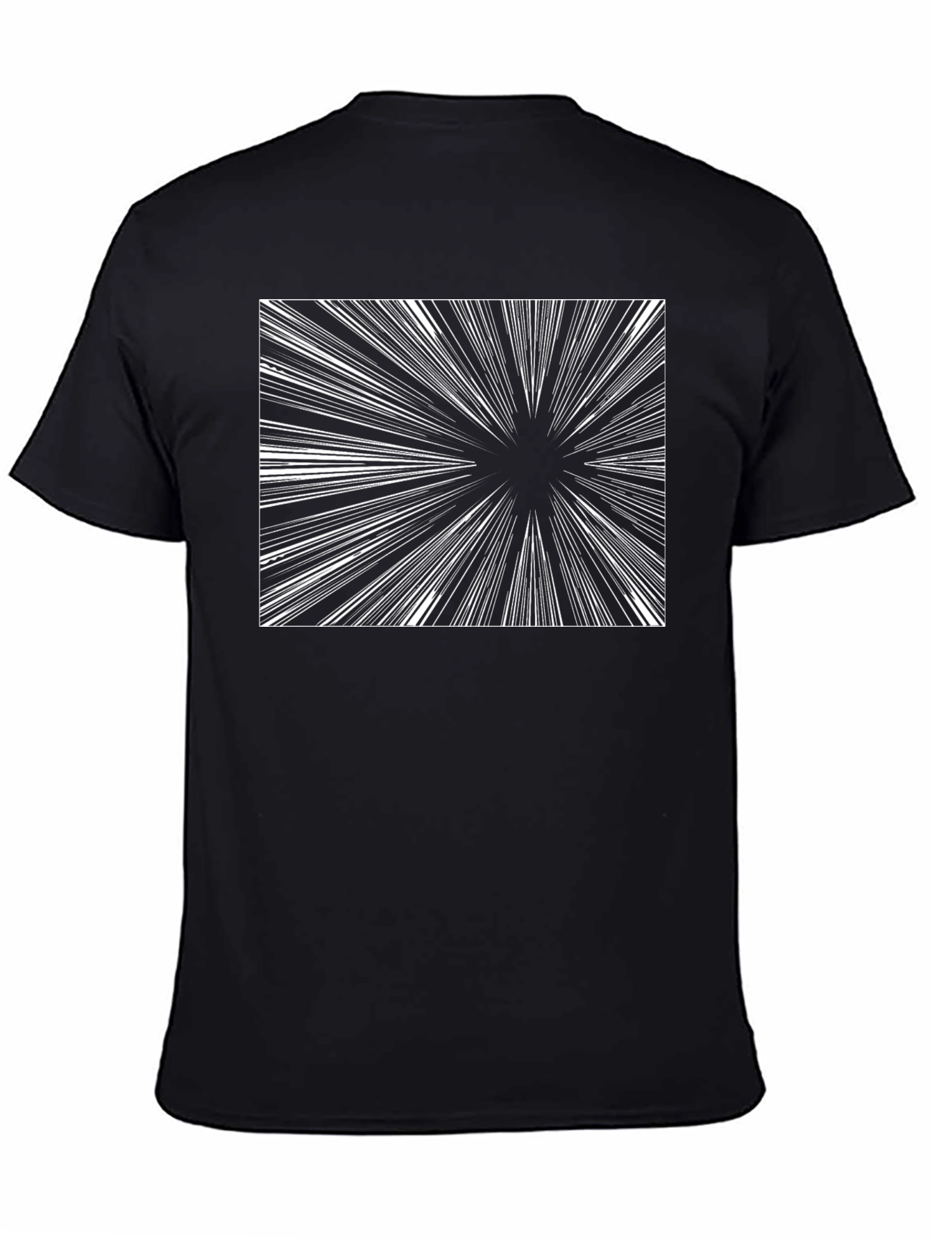 Abstract Burst Graphic Black T-Shirt