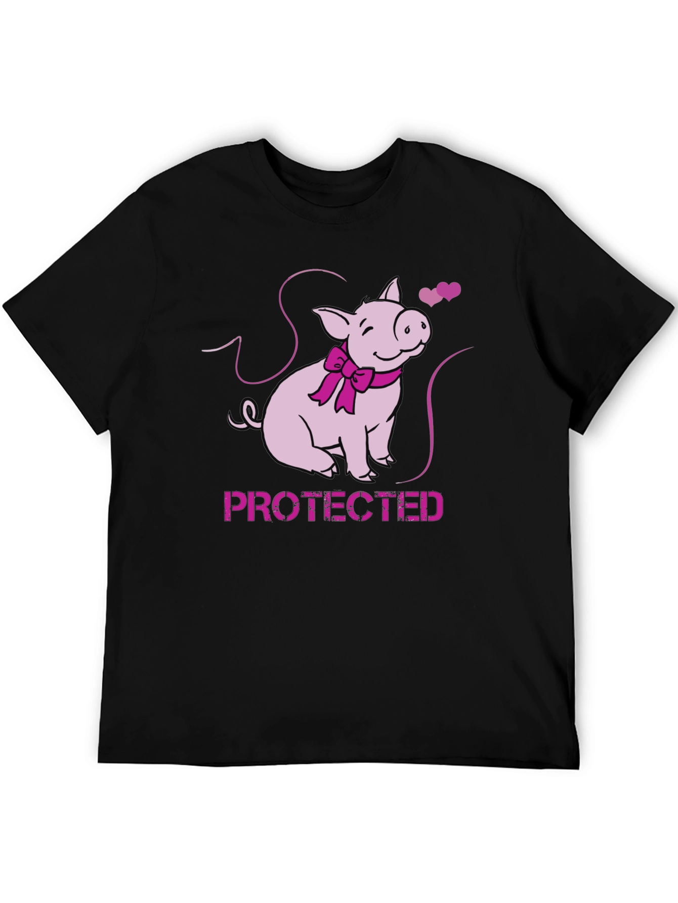 Protected Pig Graphic Tee - Cute Animal Lover Shirt