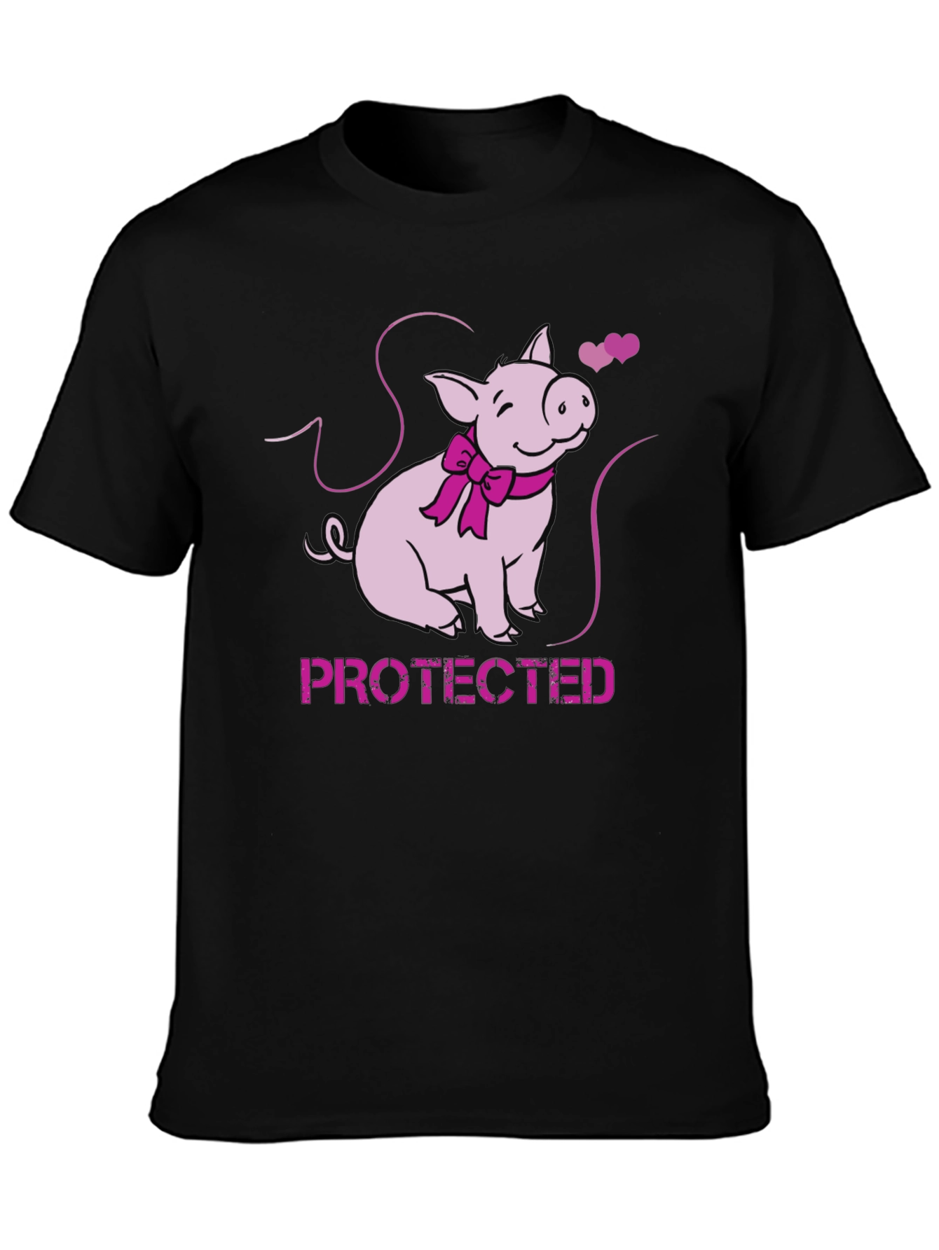 Protected Pig Graphic Tee - Cute Animal Lover Shirt