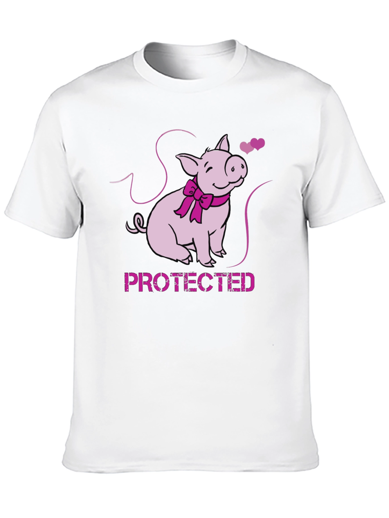 Protected Pig Graphic Tee - Cute Animal Lover Shirt