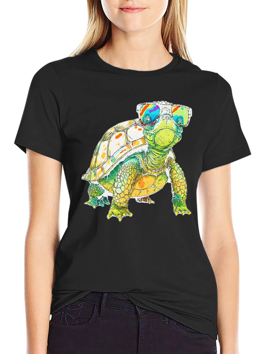 Cool Turtle Graphic Tee - Quirky Animal Shirt