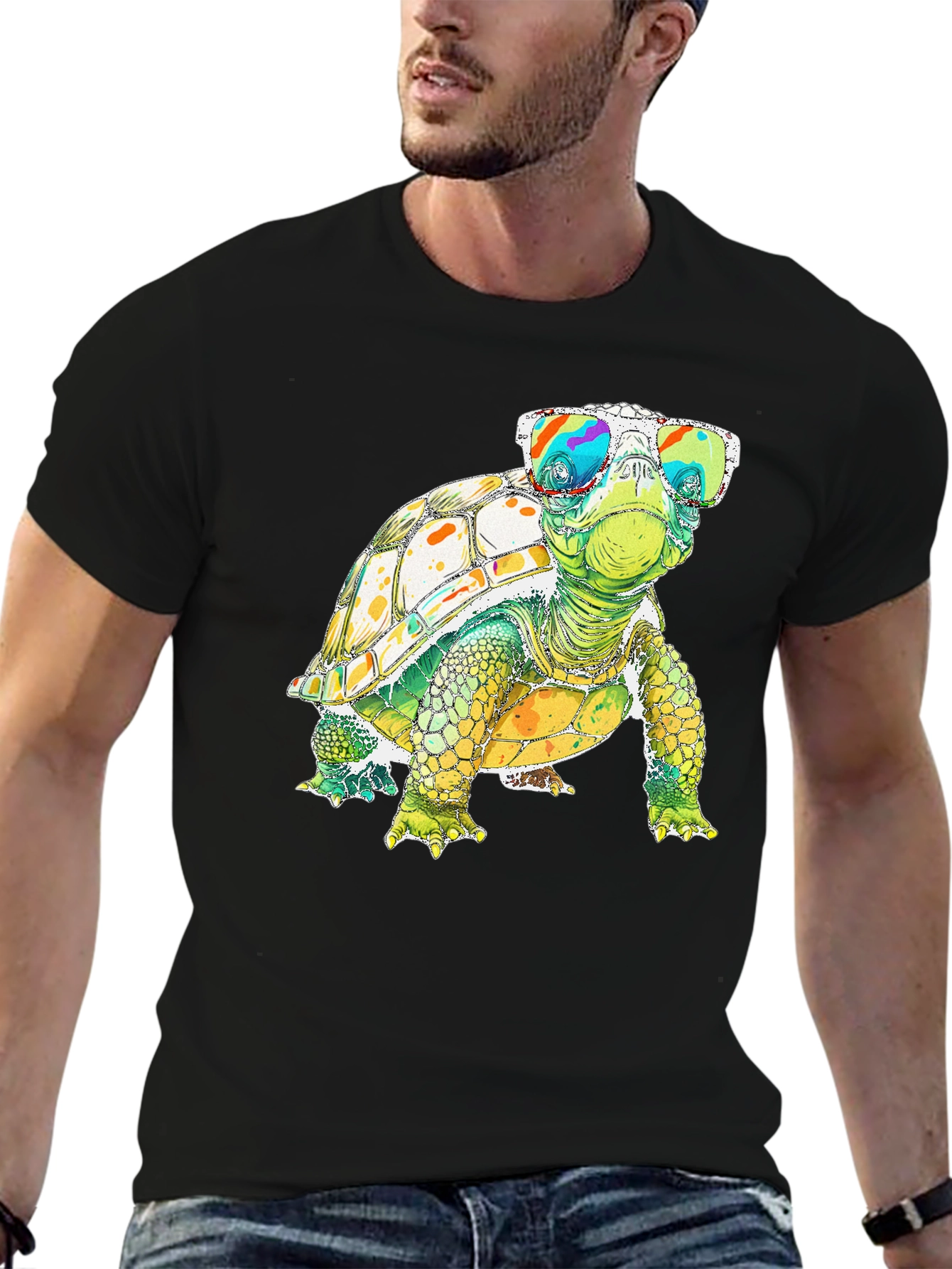 Cool Turtle Graphic Tee - Quirky Animal Shirt