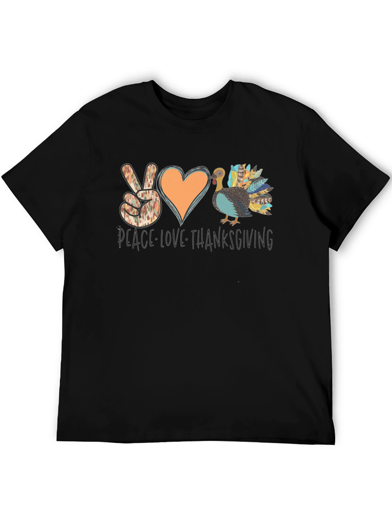 Peace Love Thanksgiving Turkey T-Shirt