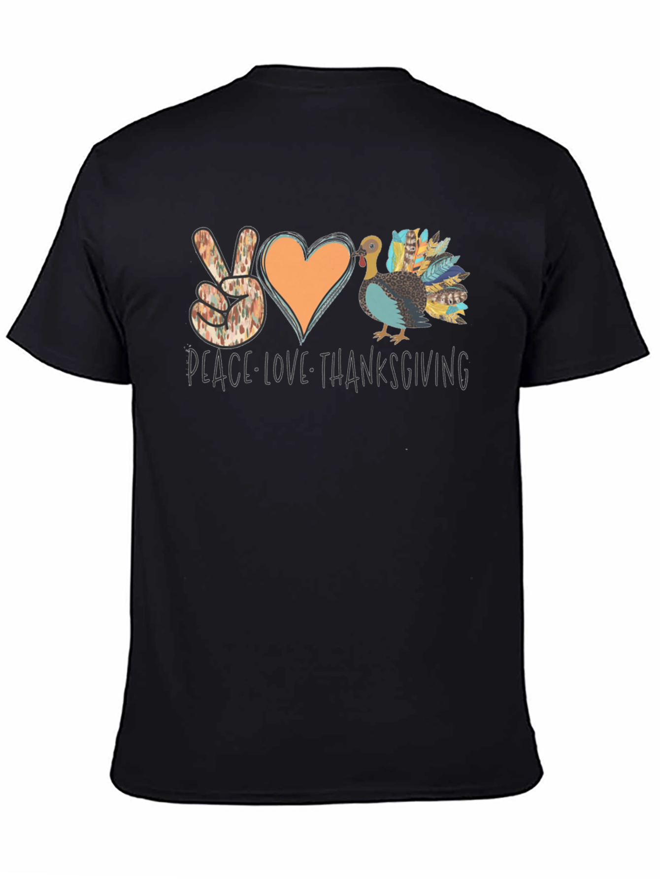 Peace Love Thanksgiving Turkey T-Shirt