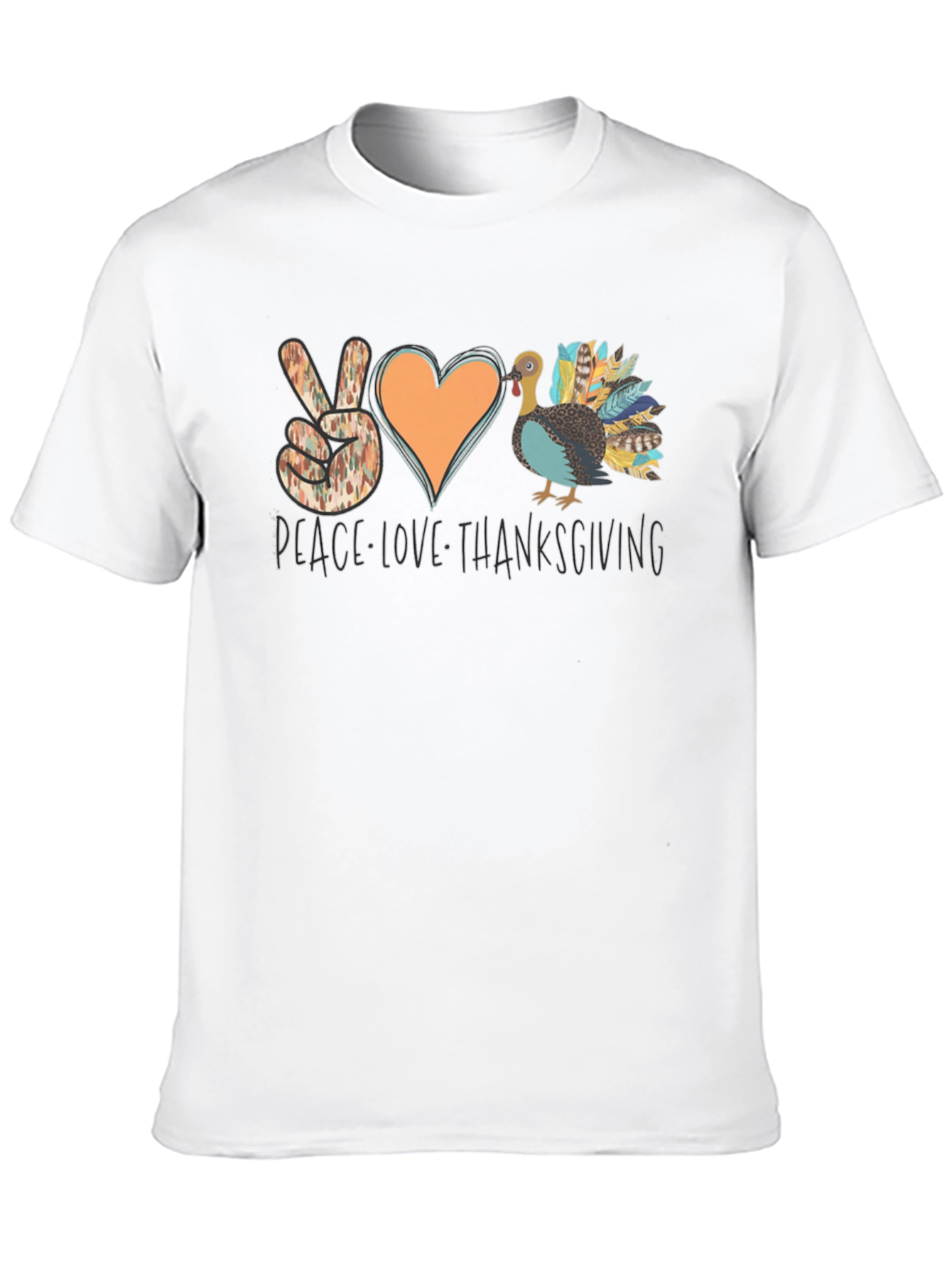 Peace Love Thanksgiving Turkey T-Shirt