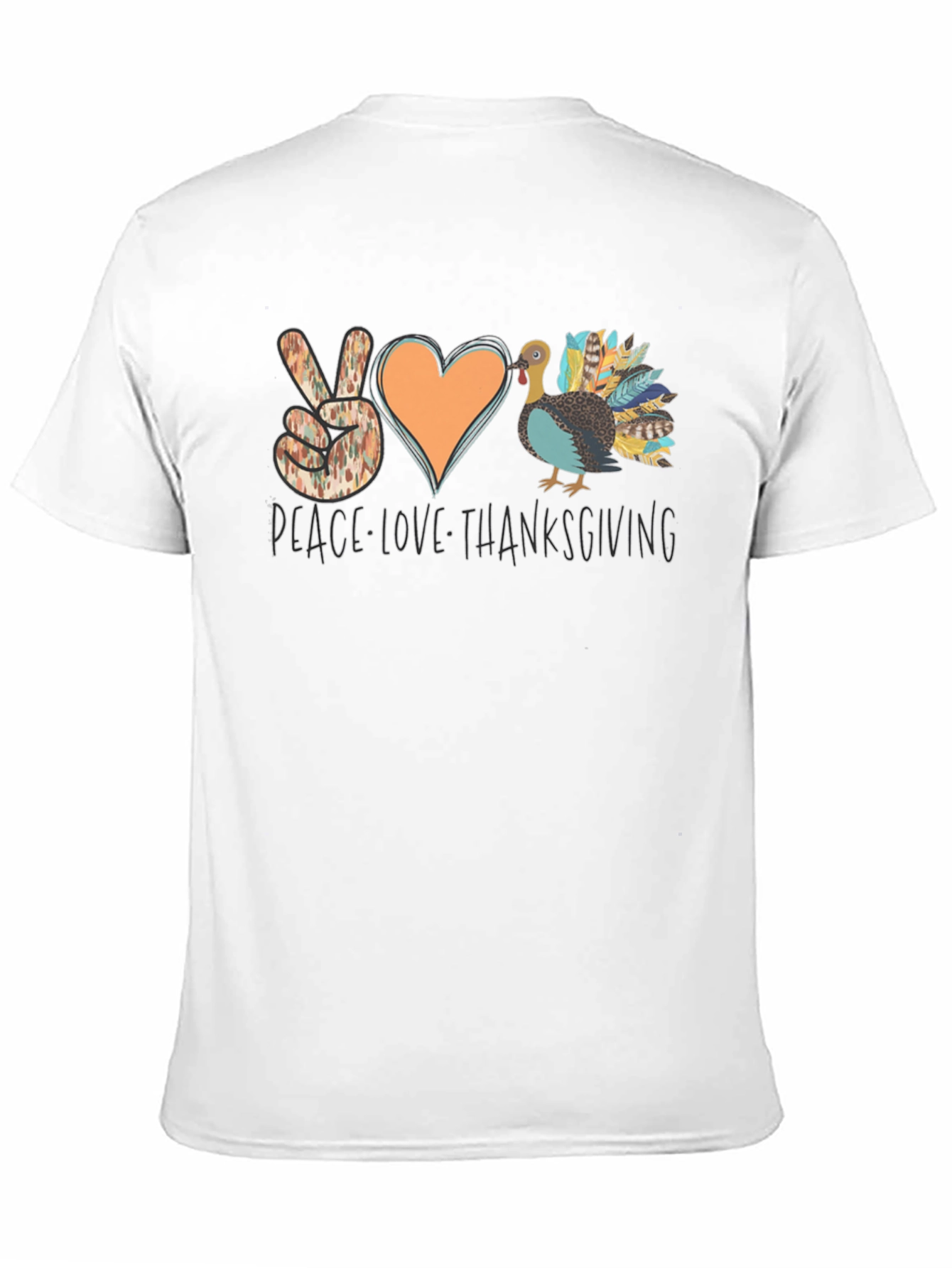 Peace Love Thanksgiving Turkey T-Shirt