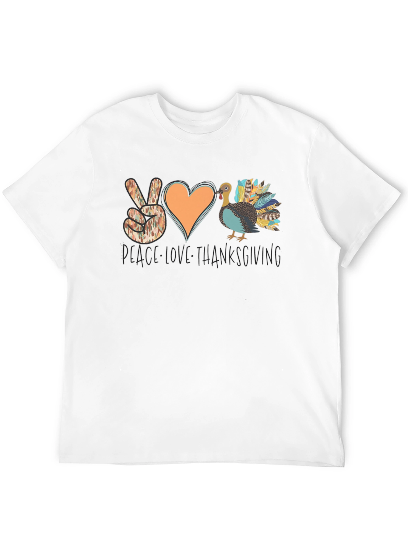 Peace Love Thanksgiving Turkey T-Shirt