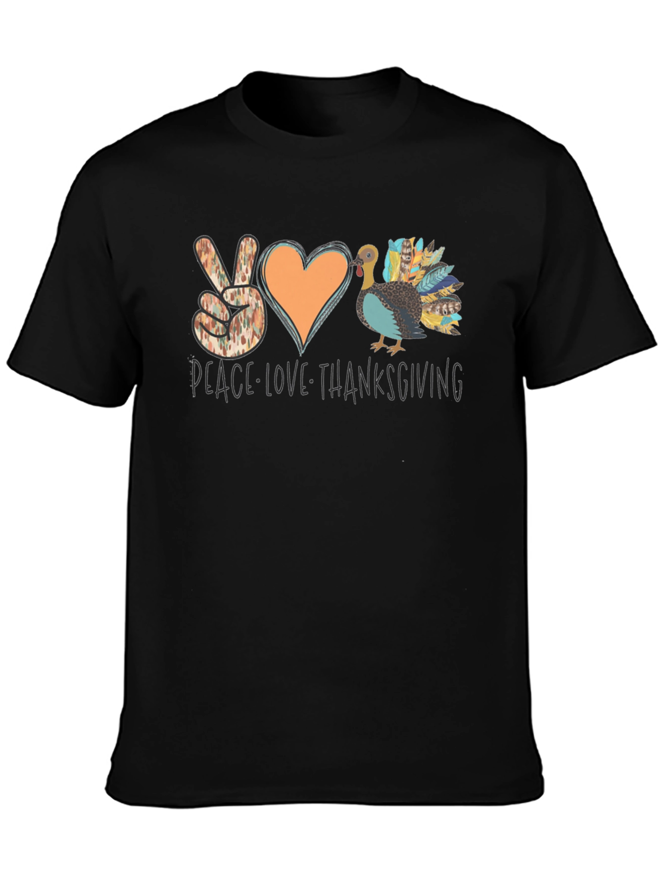 Peace Love Thanksgiving Turkey T-Shirt