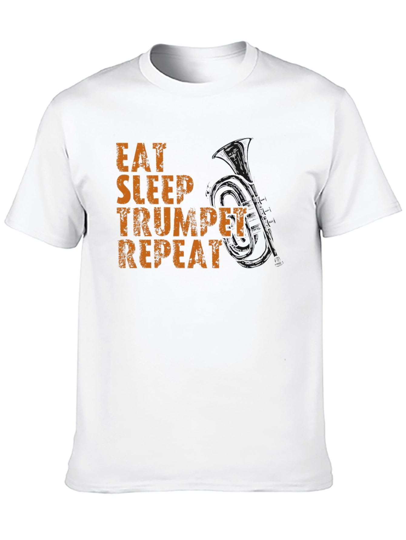 Eat Sleep Trumpet Repeat Black Graphic Tee