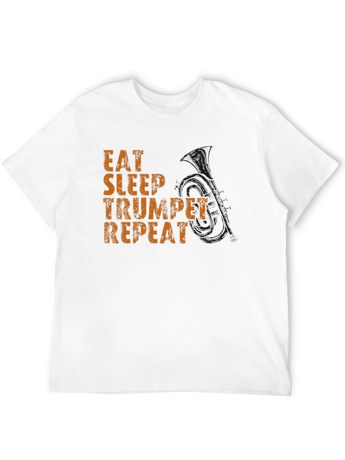 Eat Sleep Trumpet Repeat Black Graphic Tee
