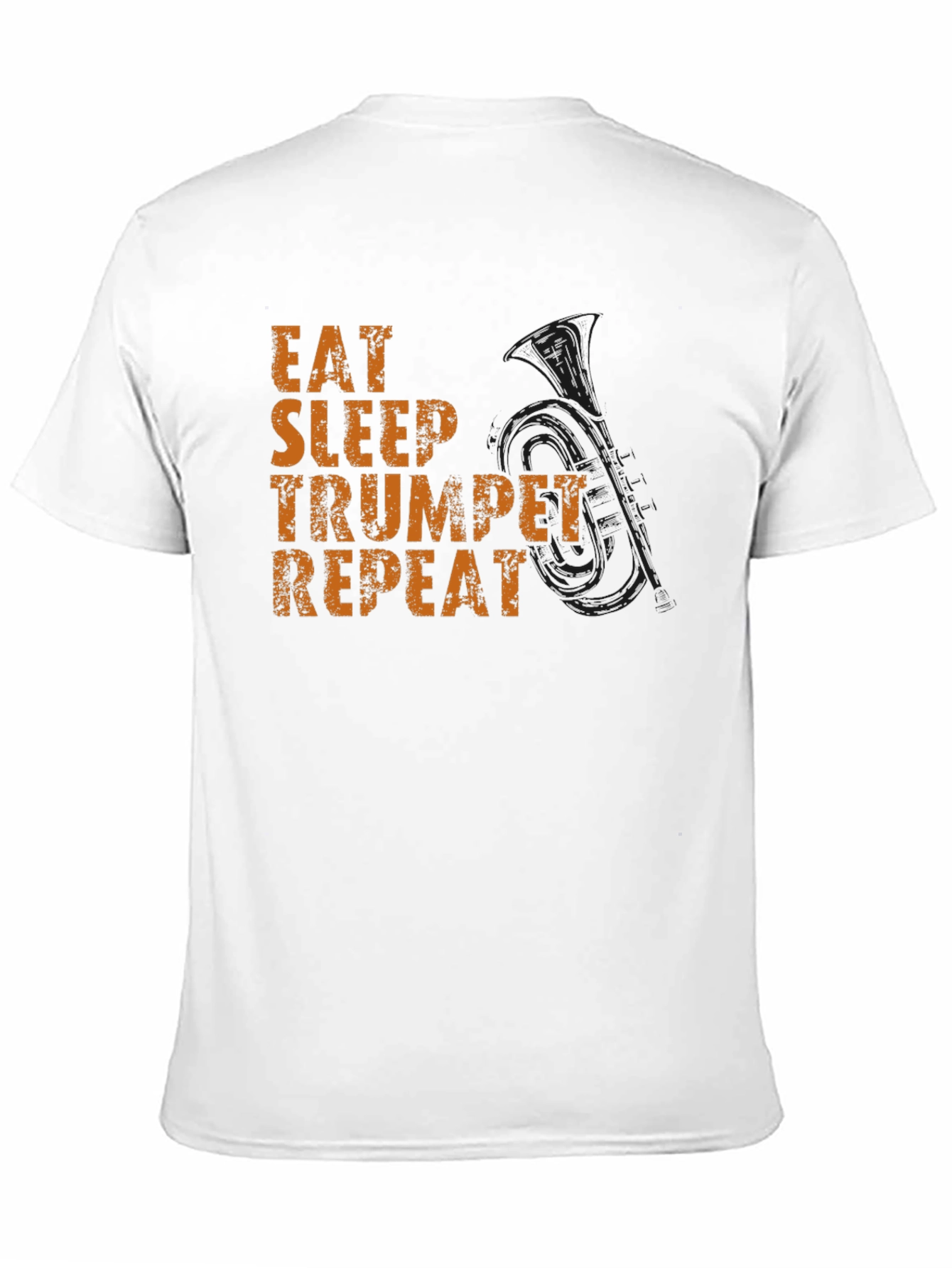 Eat Sleep Trumpet Repeat Black Graphic Tee