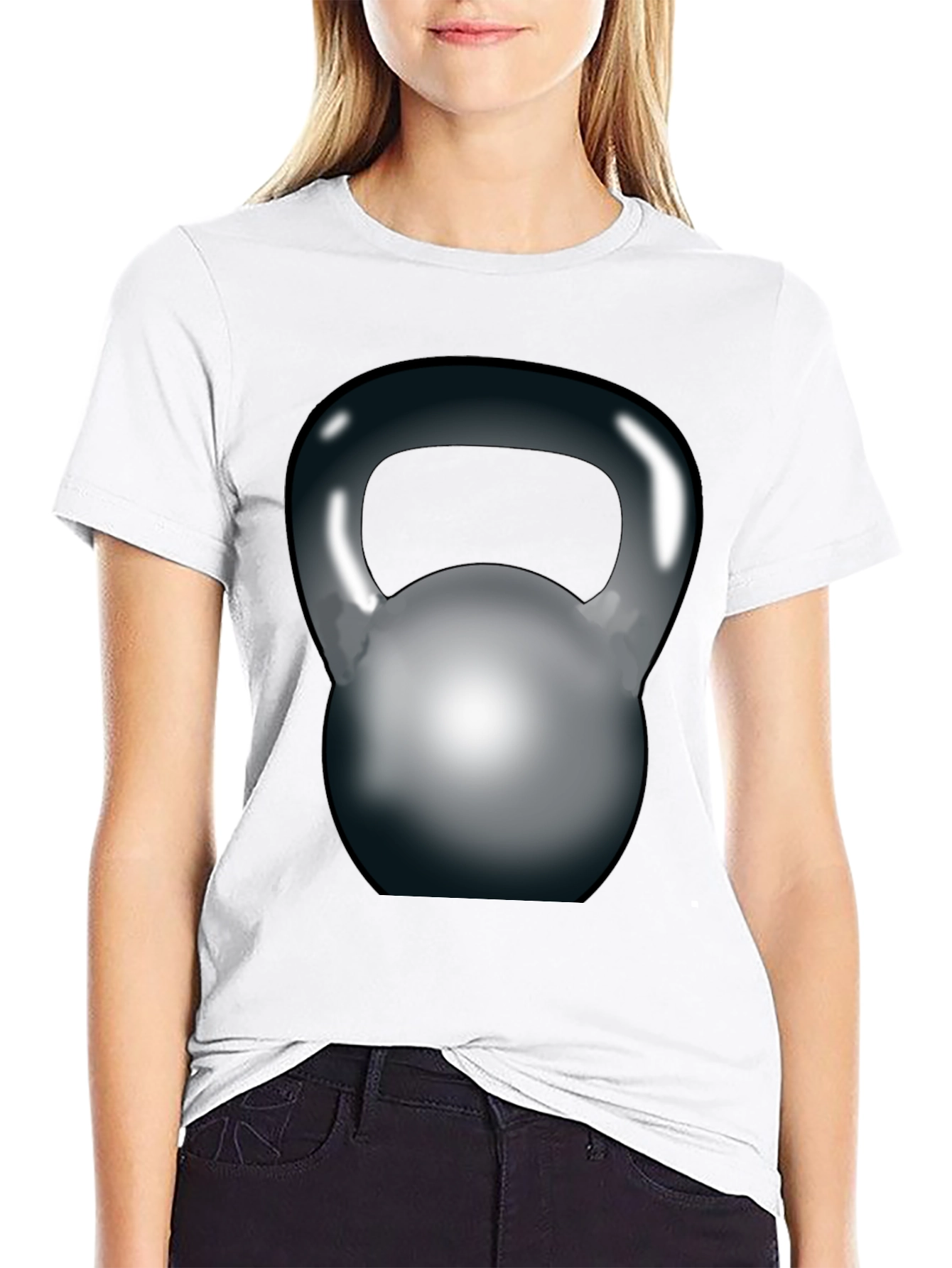 Black Kettlebell Graphic T-Shirt - Gym Workout Apparel
