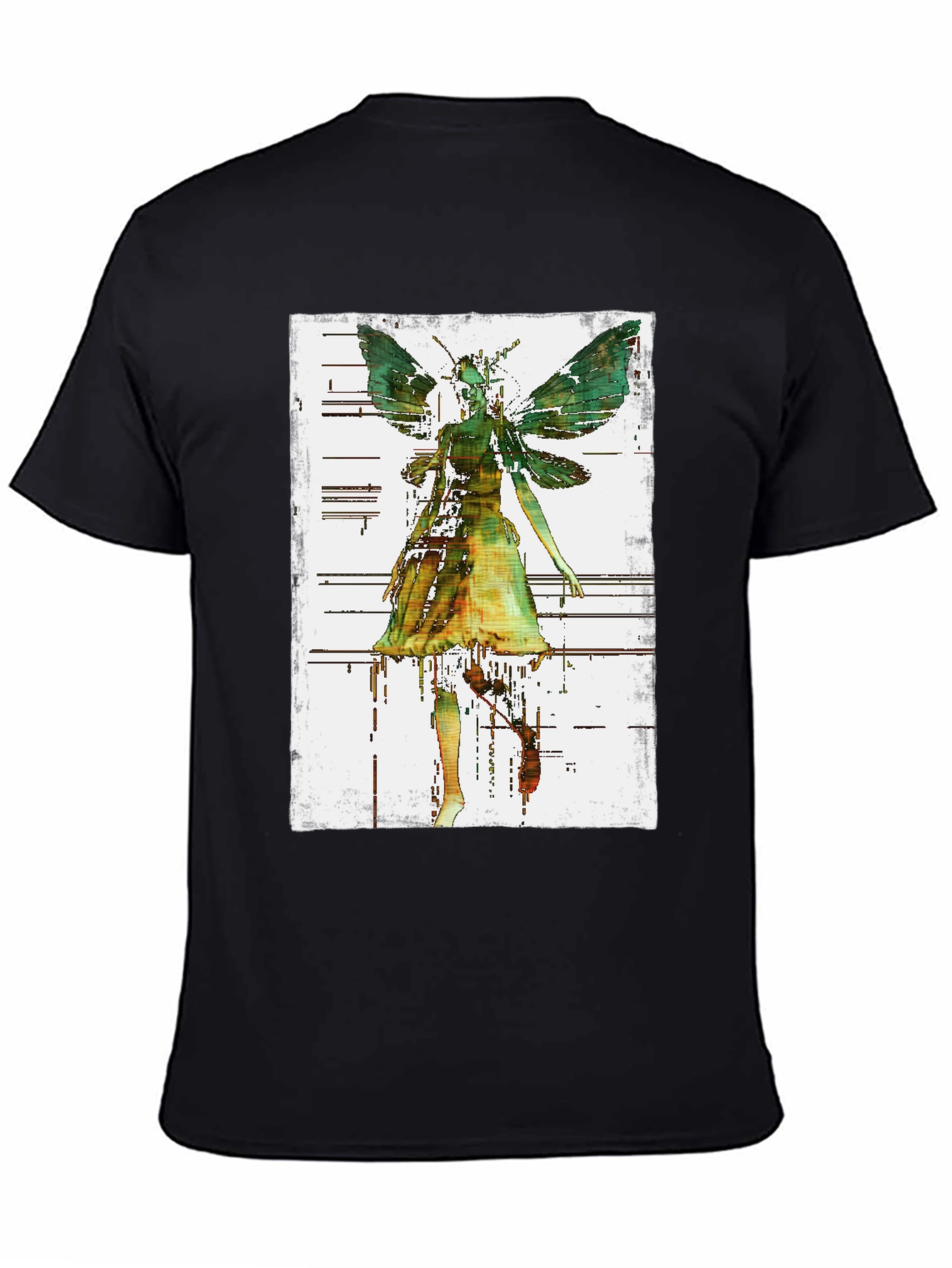 Fairy Graphic Print T-Shirt - Black