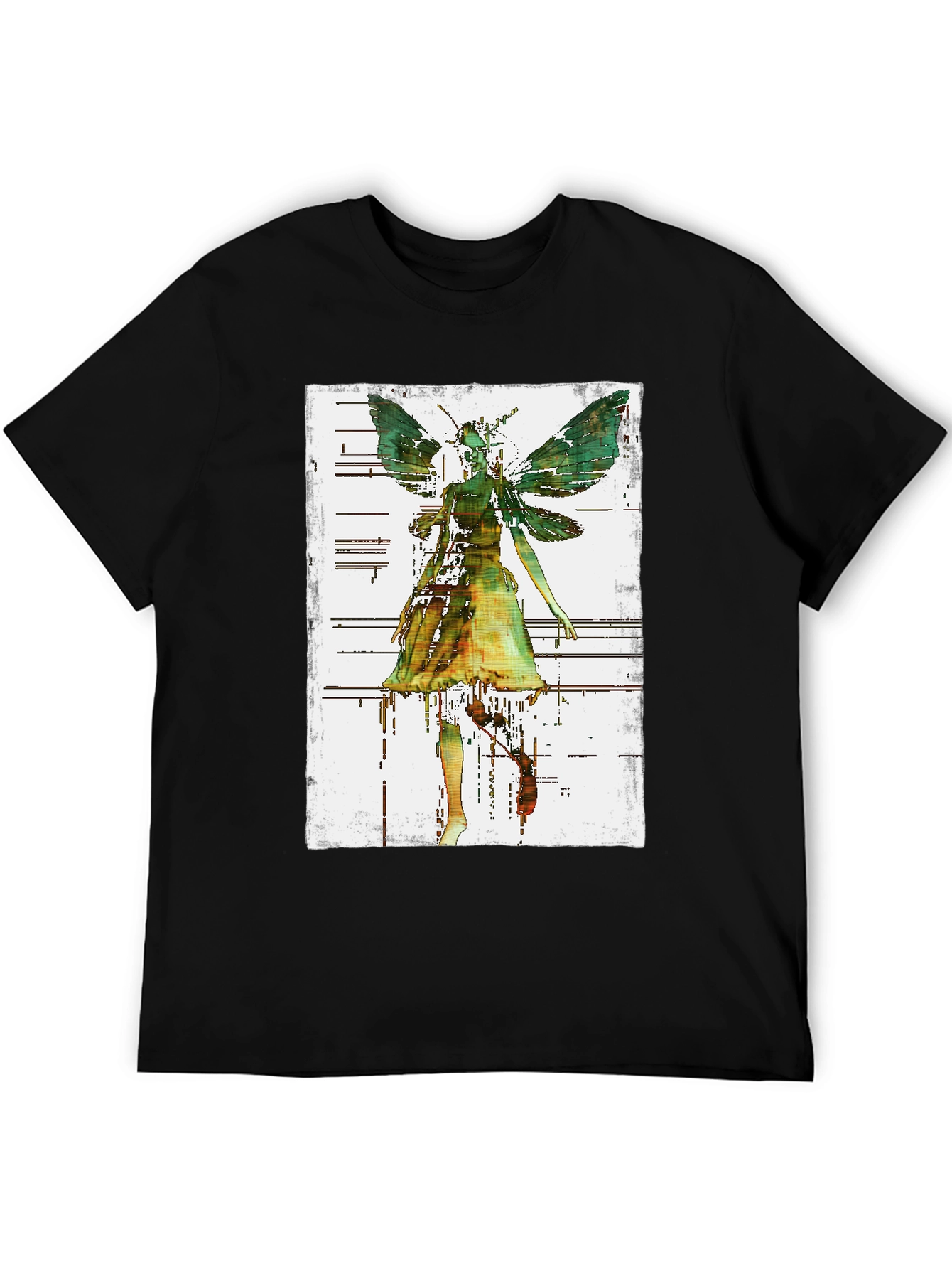 Fairy Graphic Print T-Shirt - Black