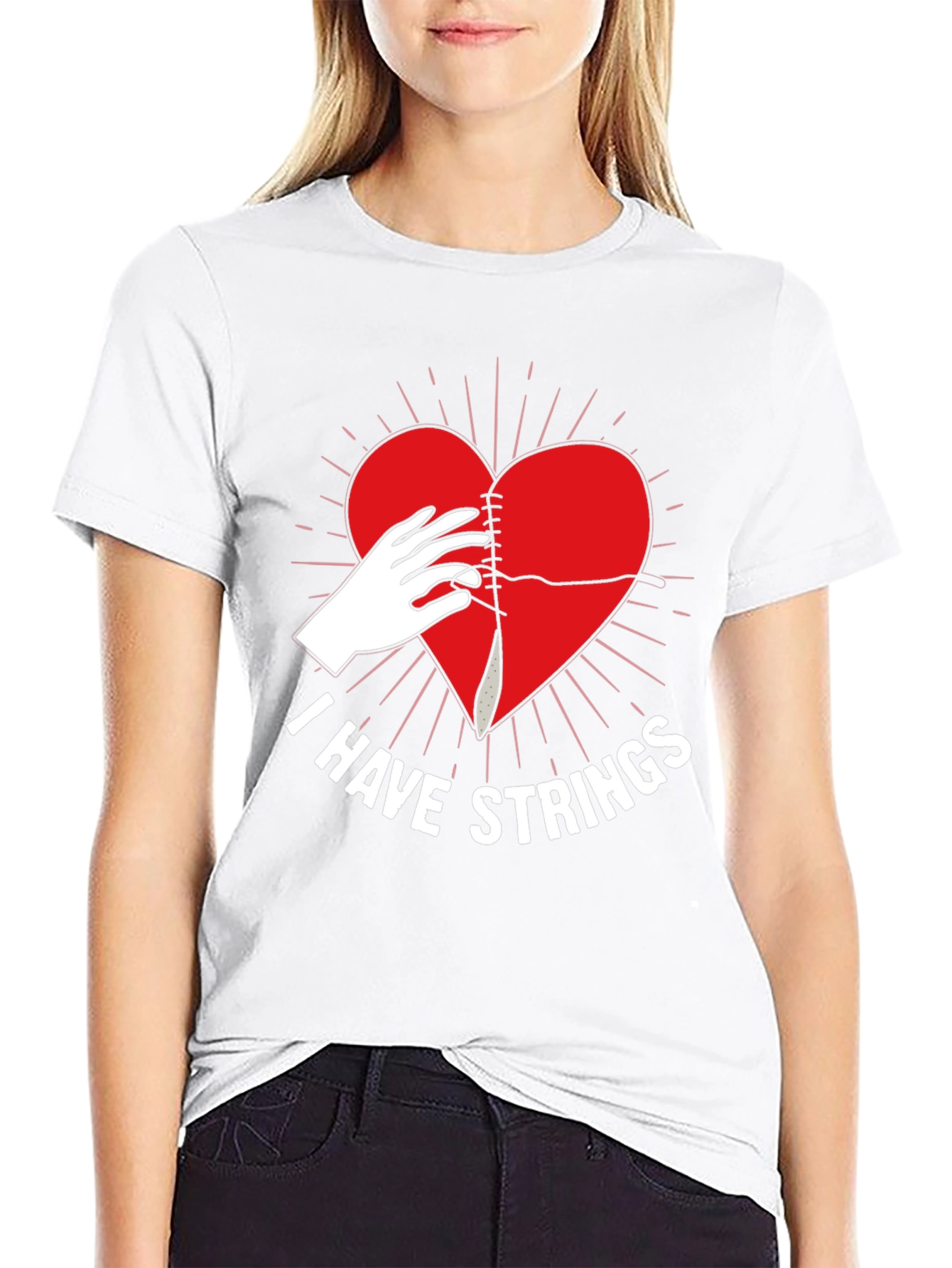I Have Strings Graphic T-Shirt - Sewn Heart