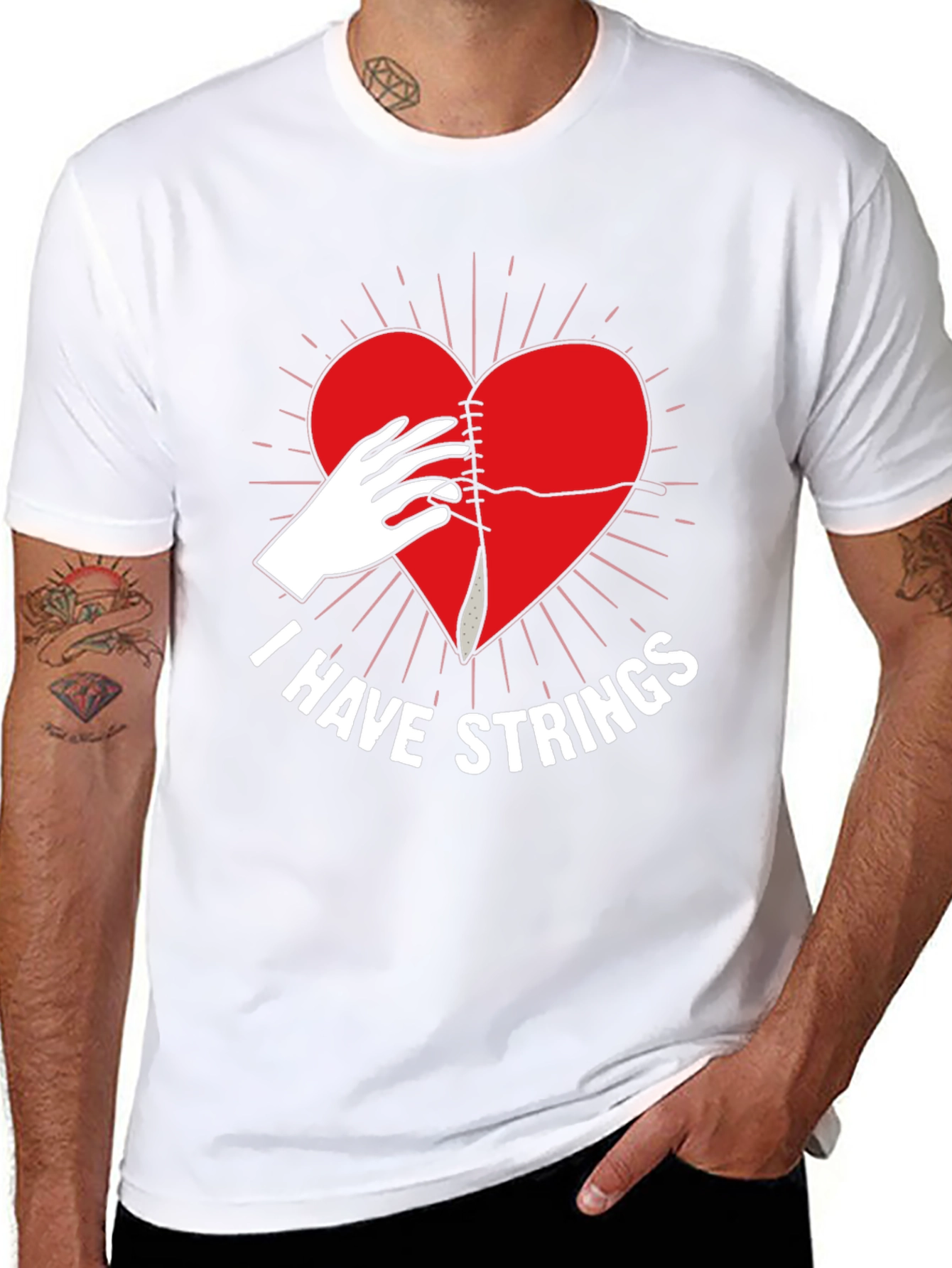 I Have Strings Graphic T-Shirt - Sewn Heart