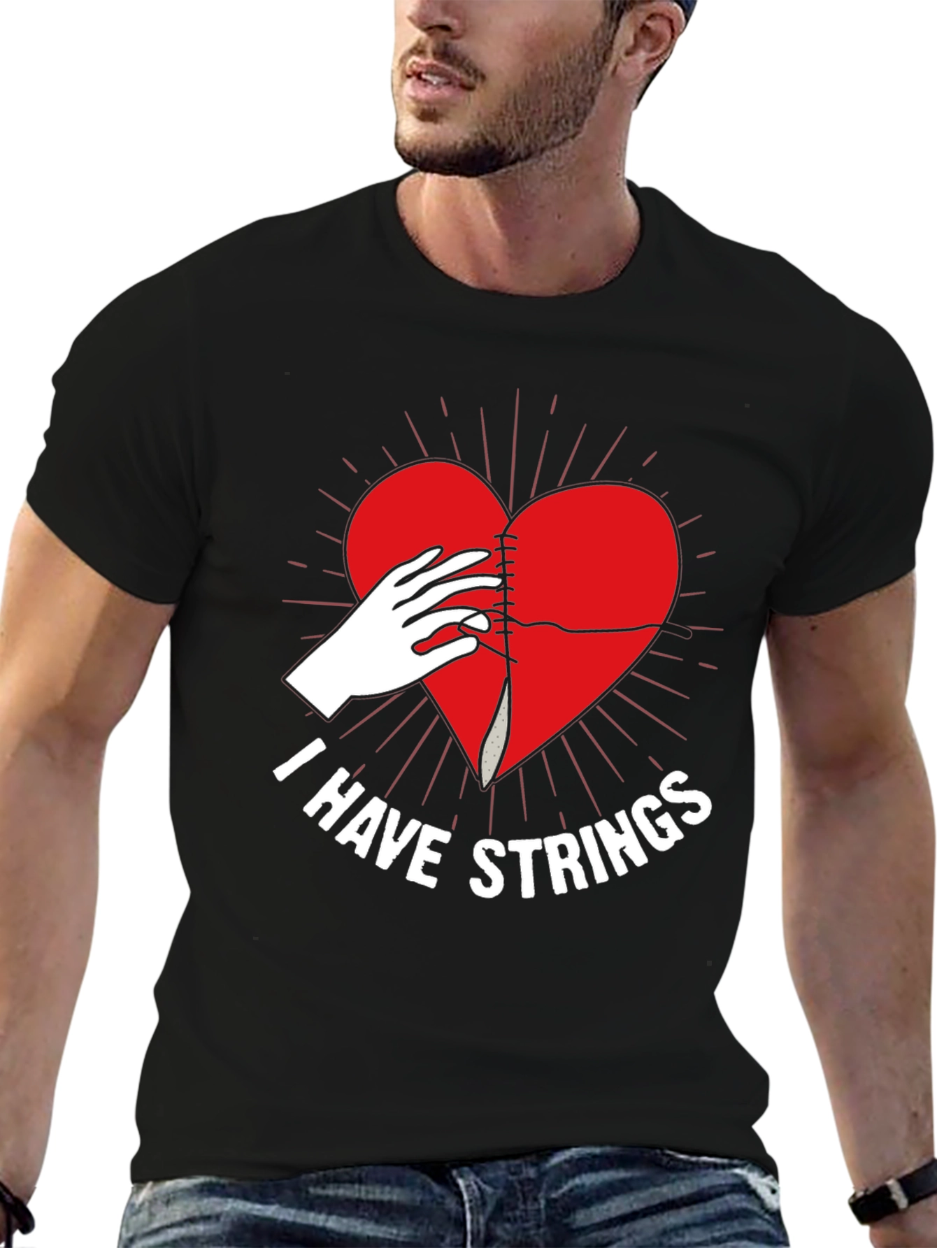 I Have Strings Graphic T-Shirt - Sewn Heart