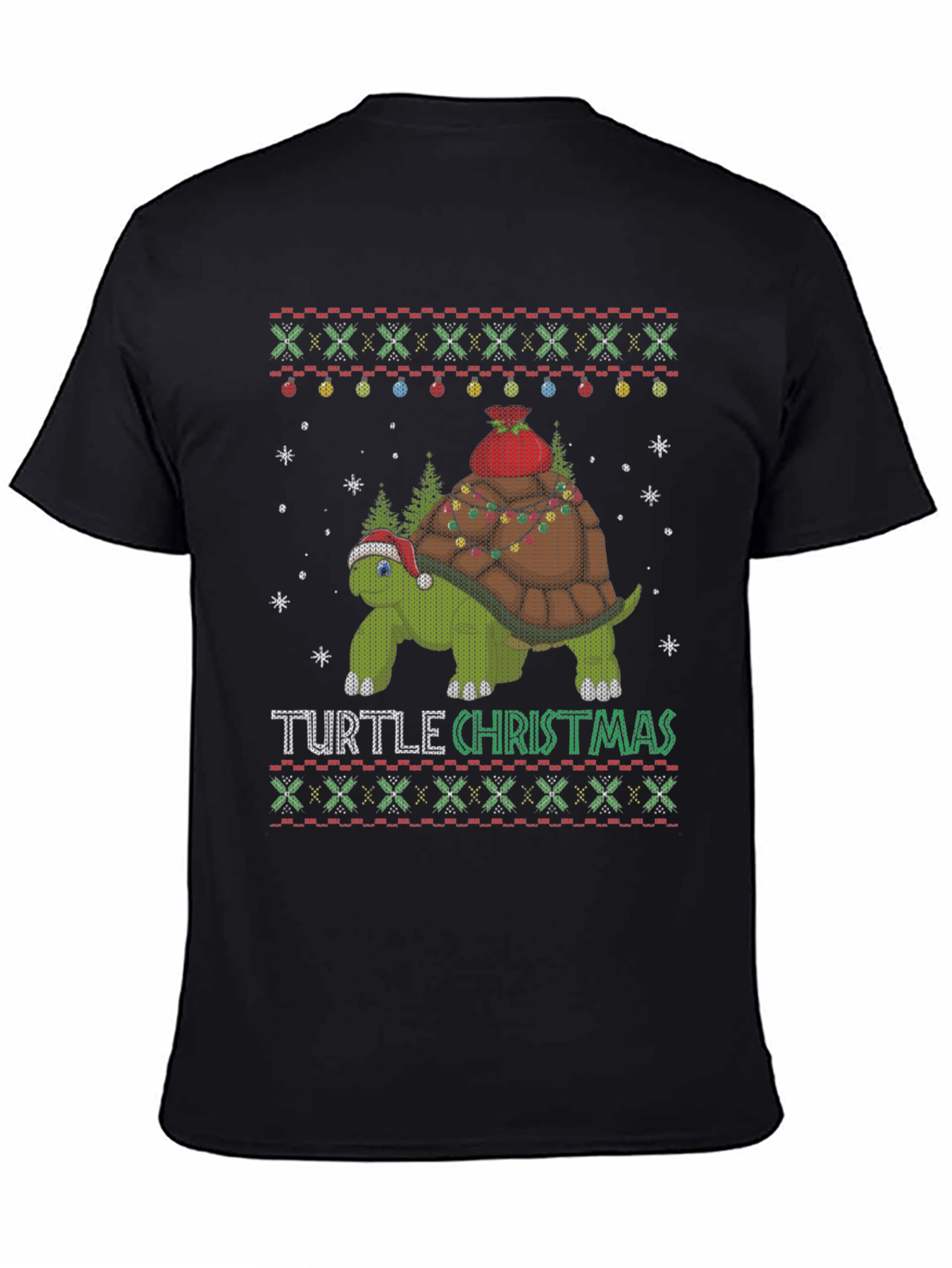 Turtle Christmas Holiday Novelty T-Shirt