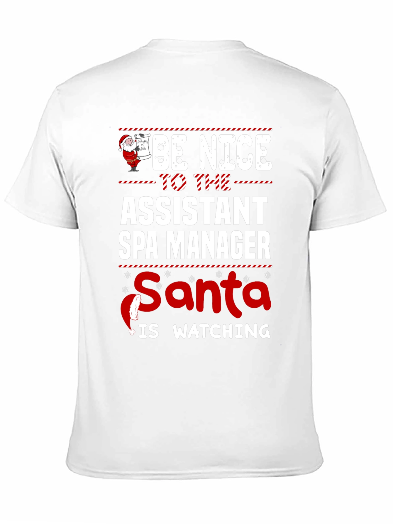 Assistant Spa Manager Santa Watching T-Shirt