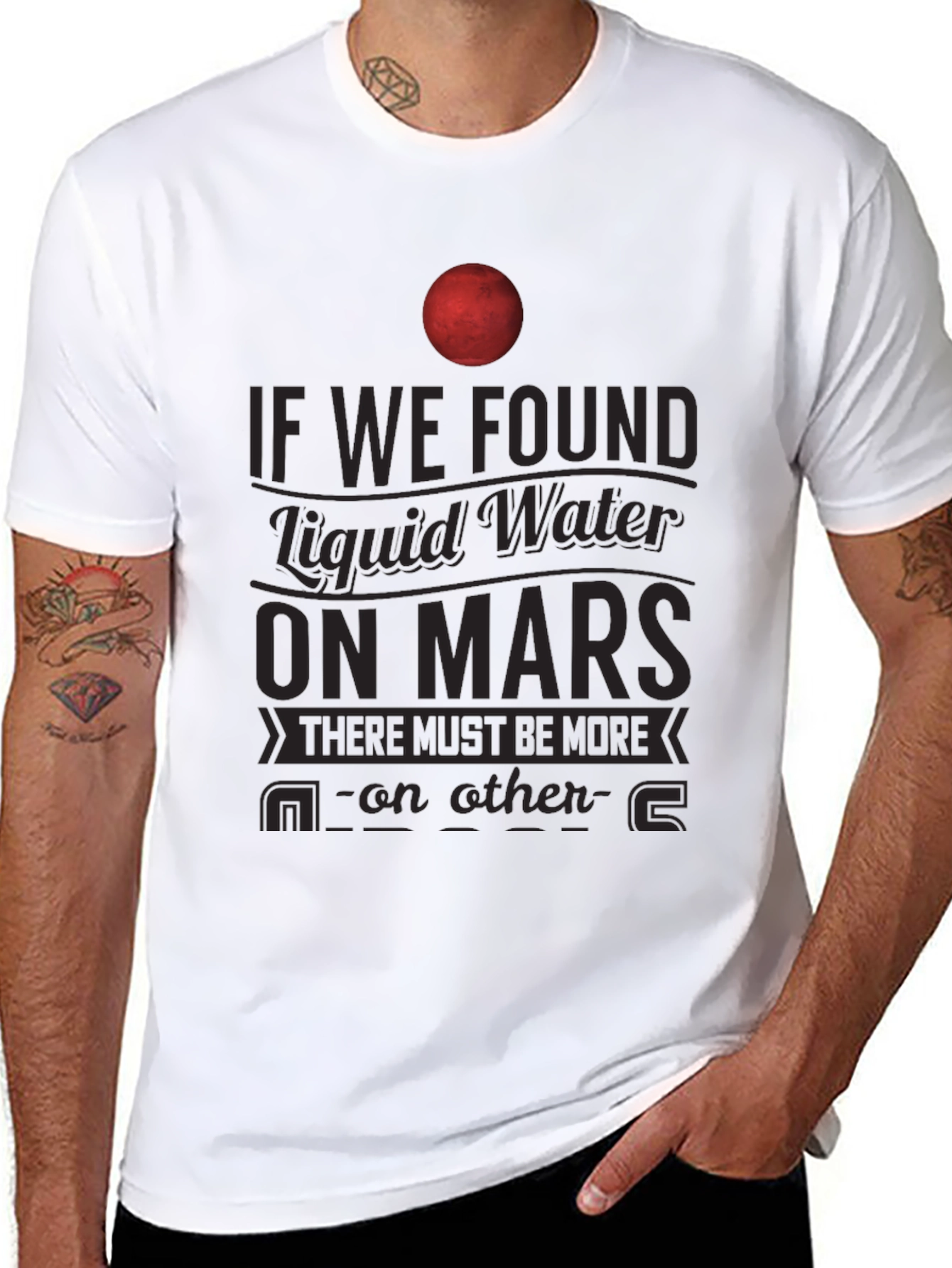Mars Liquid Water T-Shirt - Space Exploration Tee