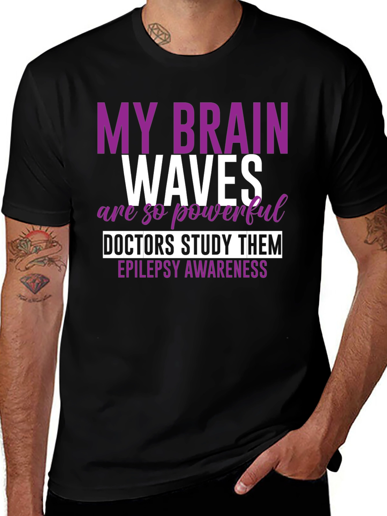 Epilepsy Awareness T-Shirt: My Brain Waves Are Powerful