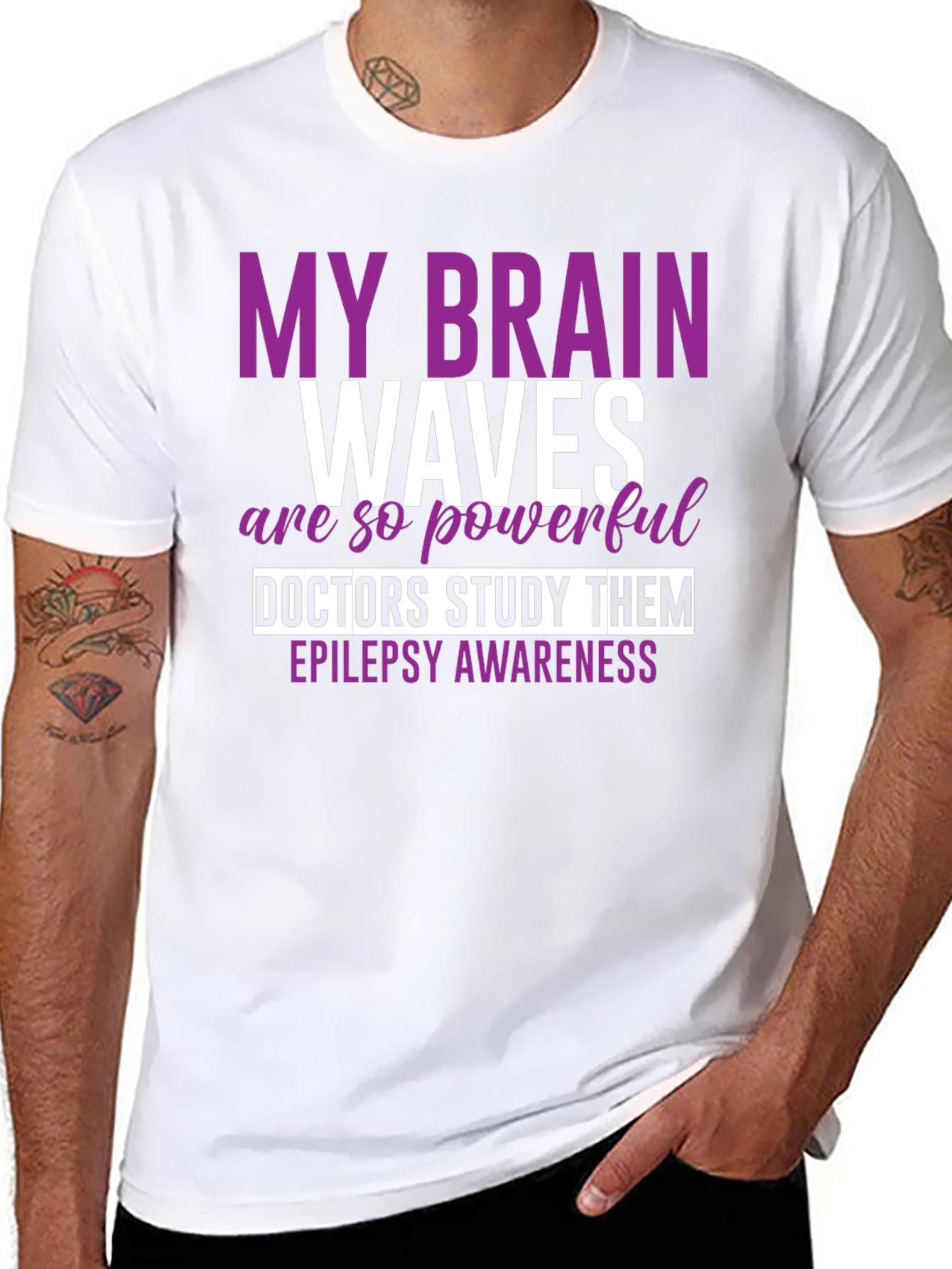 Epilepsy Awareness T-Shirt: My Brain Waves Are Powerful