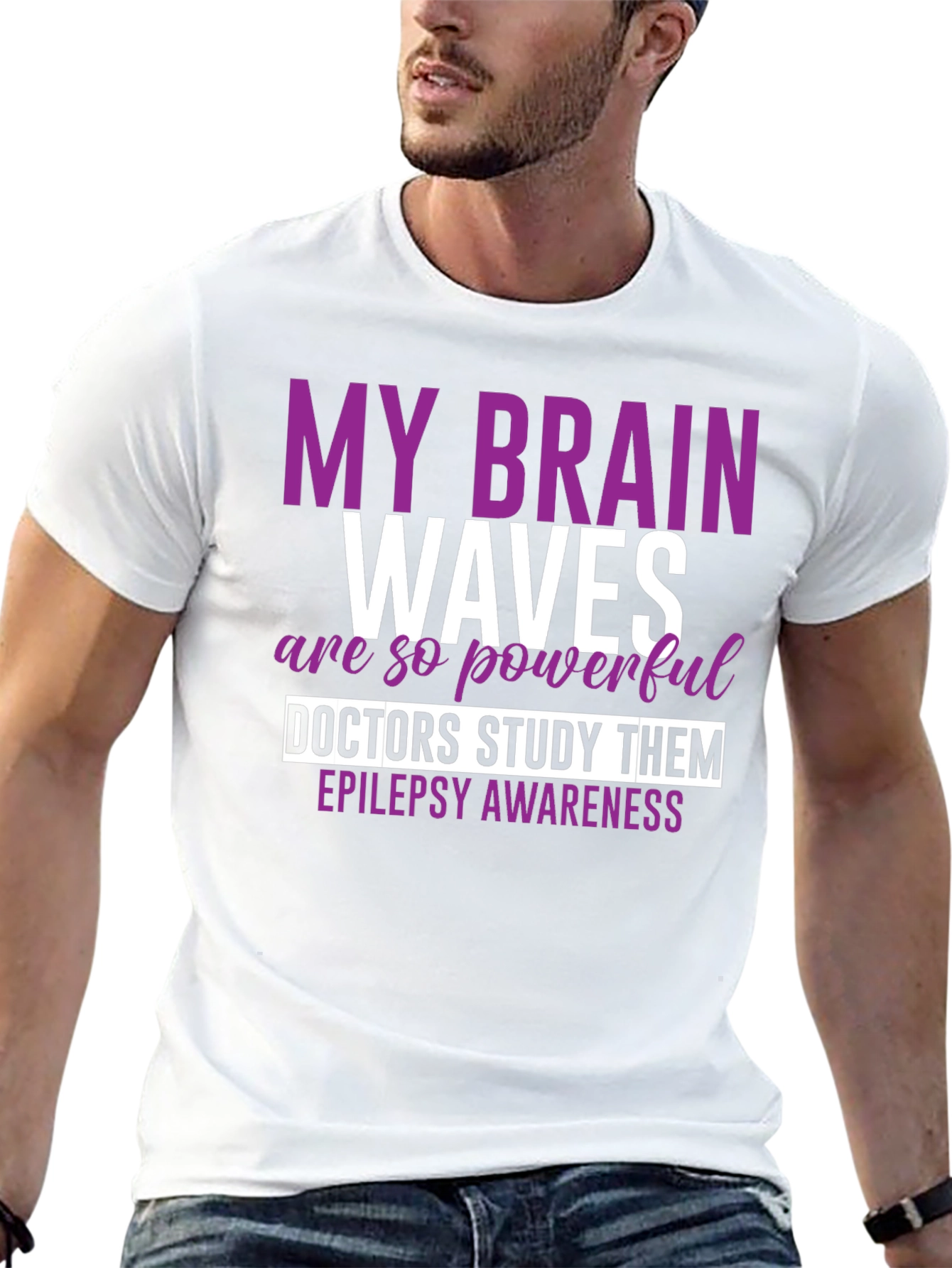 Epilepsy Awareness T-Shirt: My Brain Waves Are Powerful