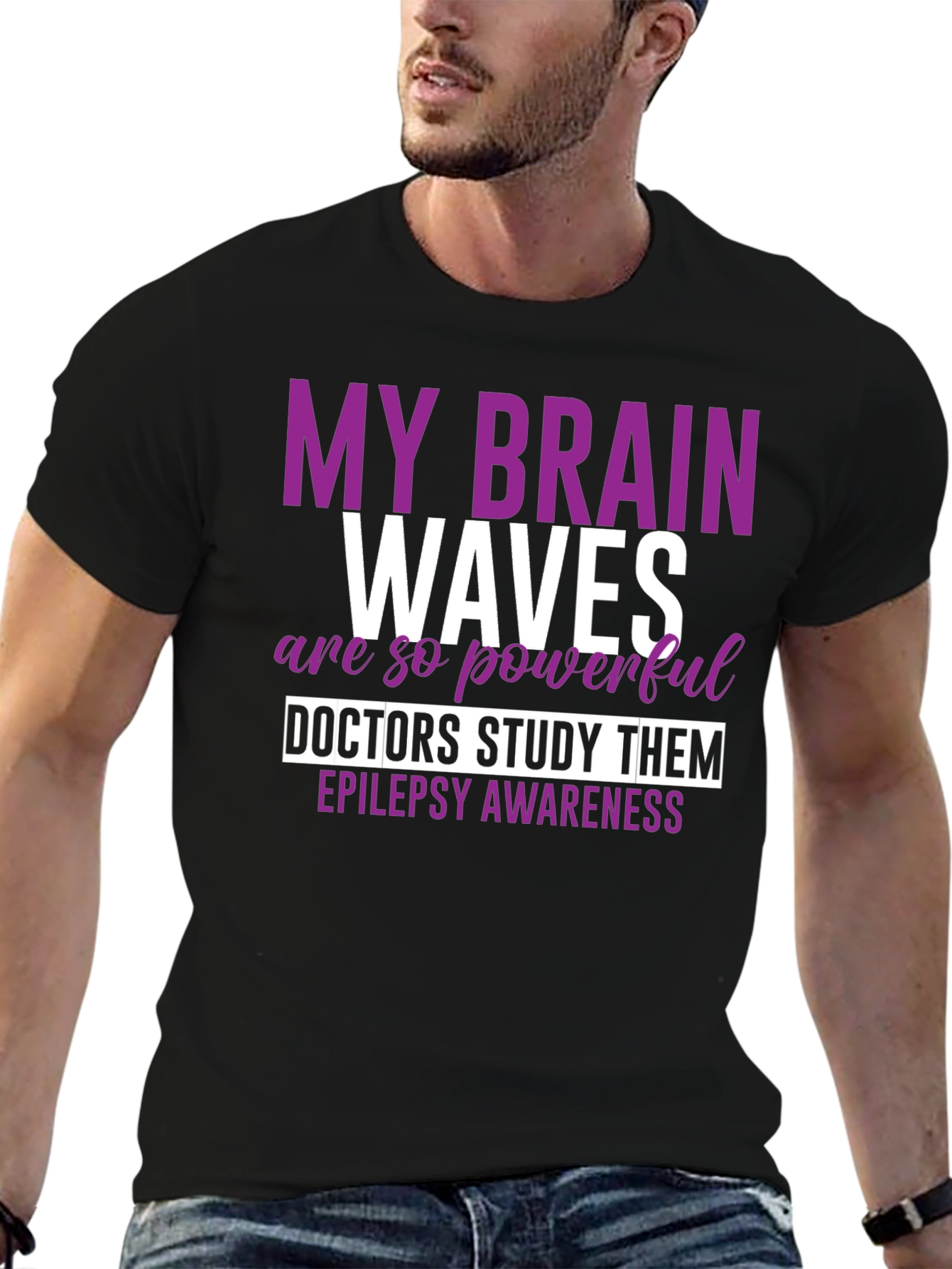 Epilepsy Awareness T-Shirt: My Brain Waves Are Powerful