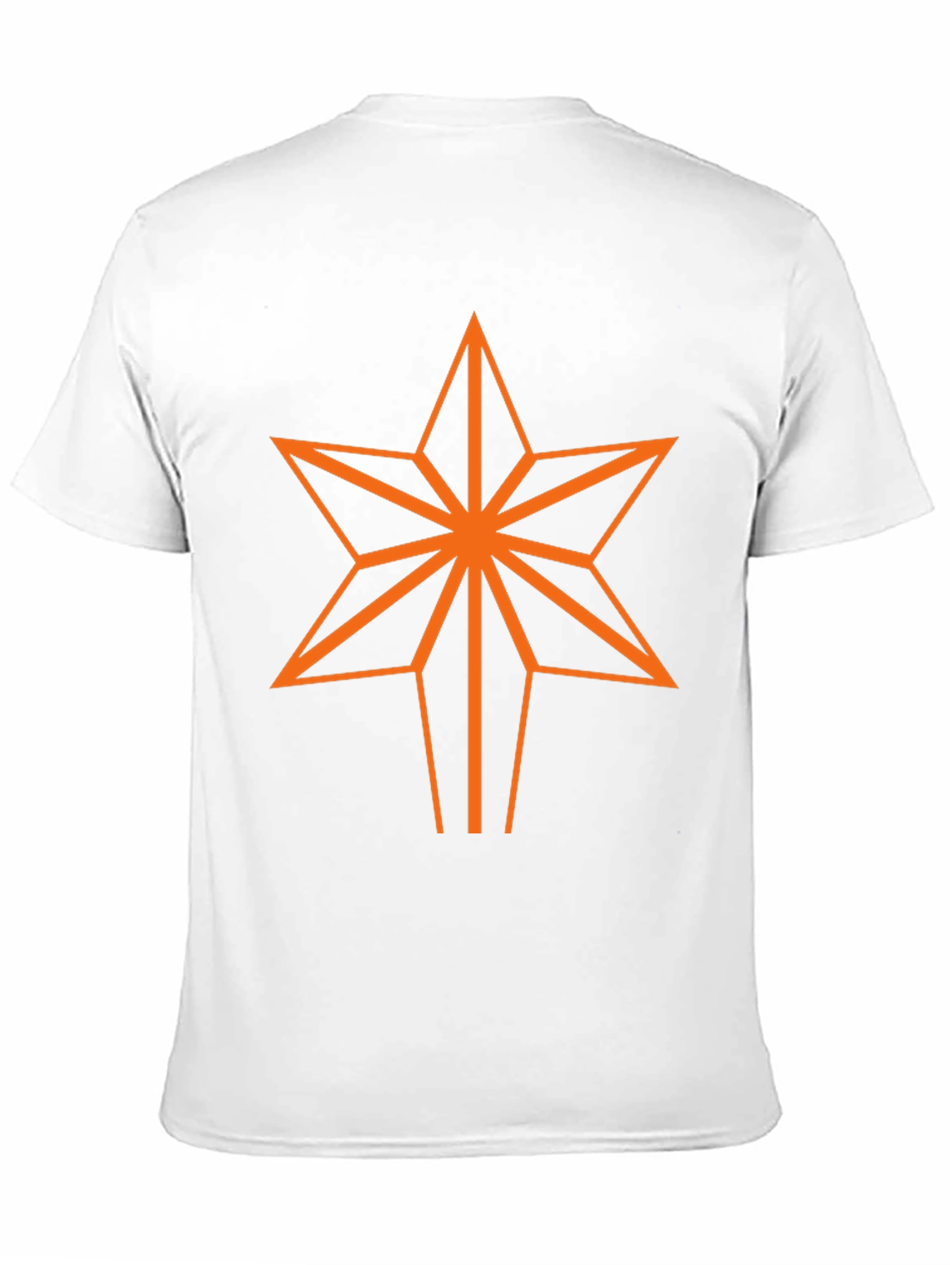 Geometric Star Graphic Tee - Black