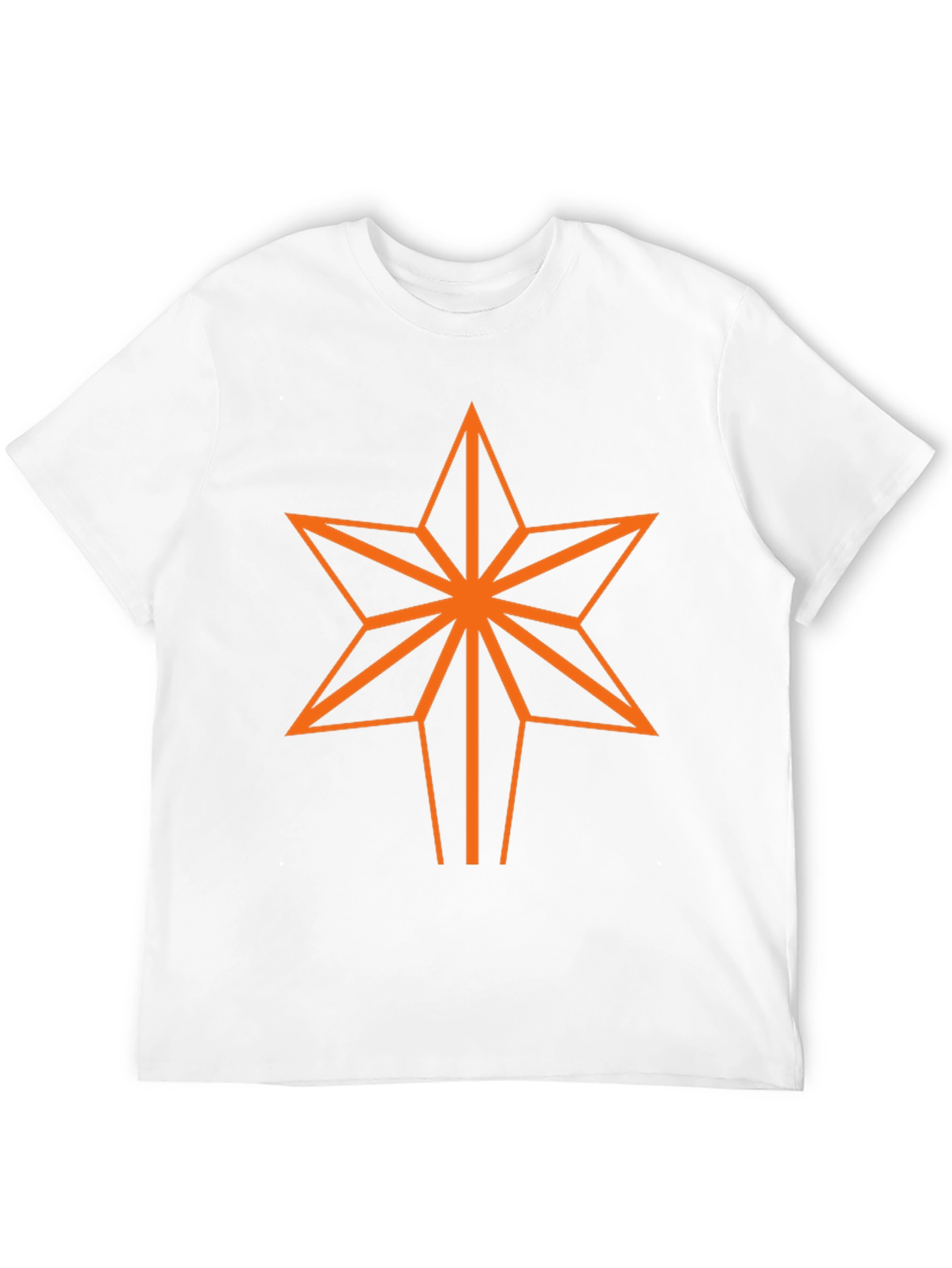 Geometric Star Graphic Tee - Black