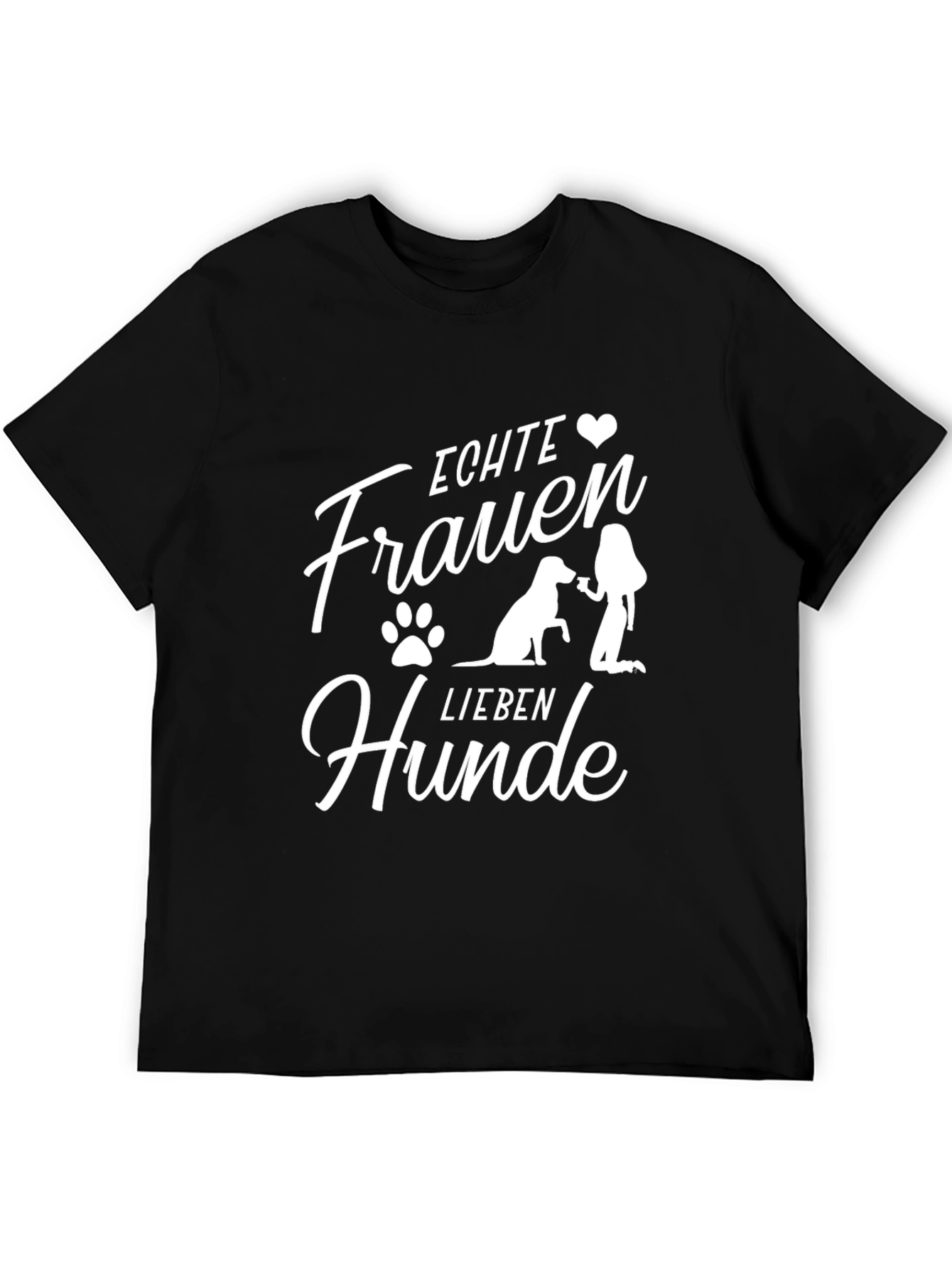 Echte Frauen Lieben Hunde T-Shirt - Dog Lover Tee