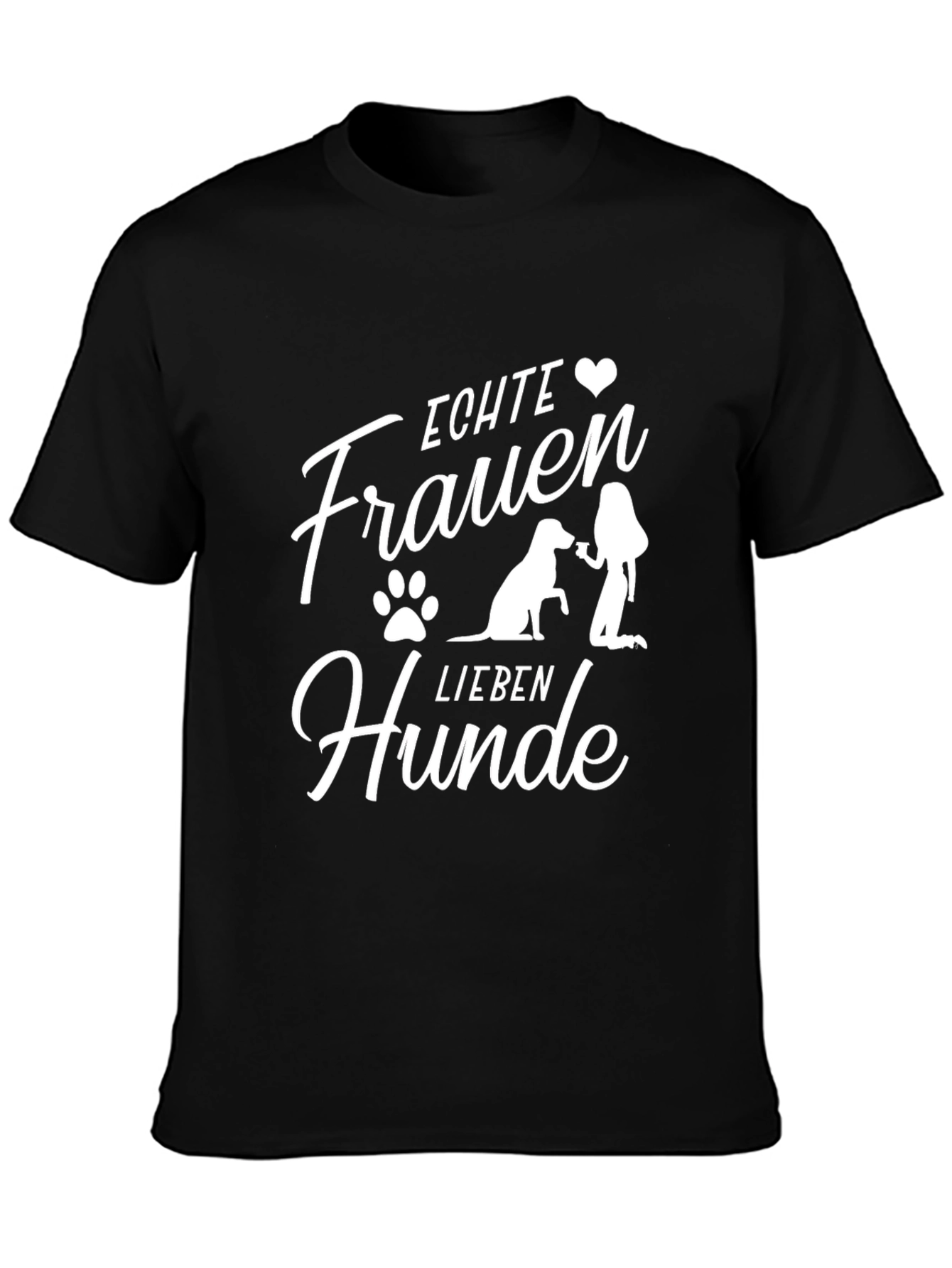 Echte Frauen Lieben Hunde T-Shirt - Dog Lover Tee