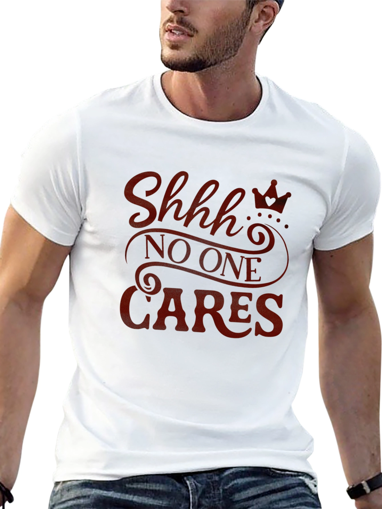 Shhh No One Cares Graphic Tee