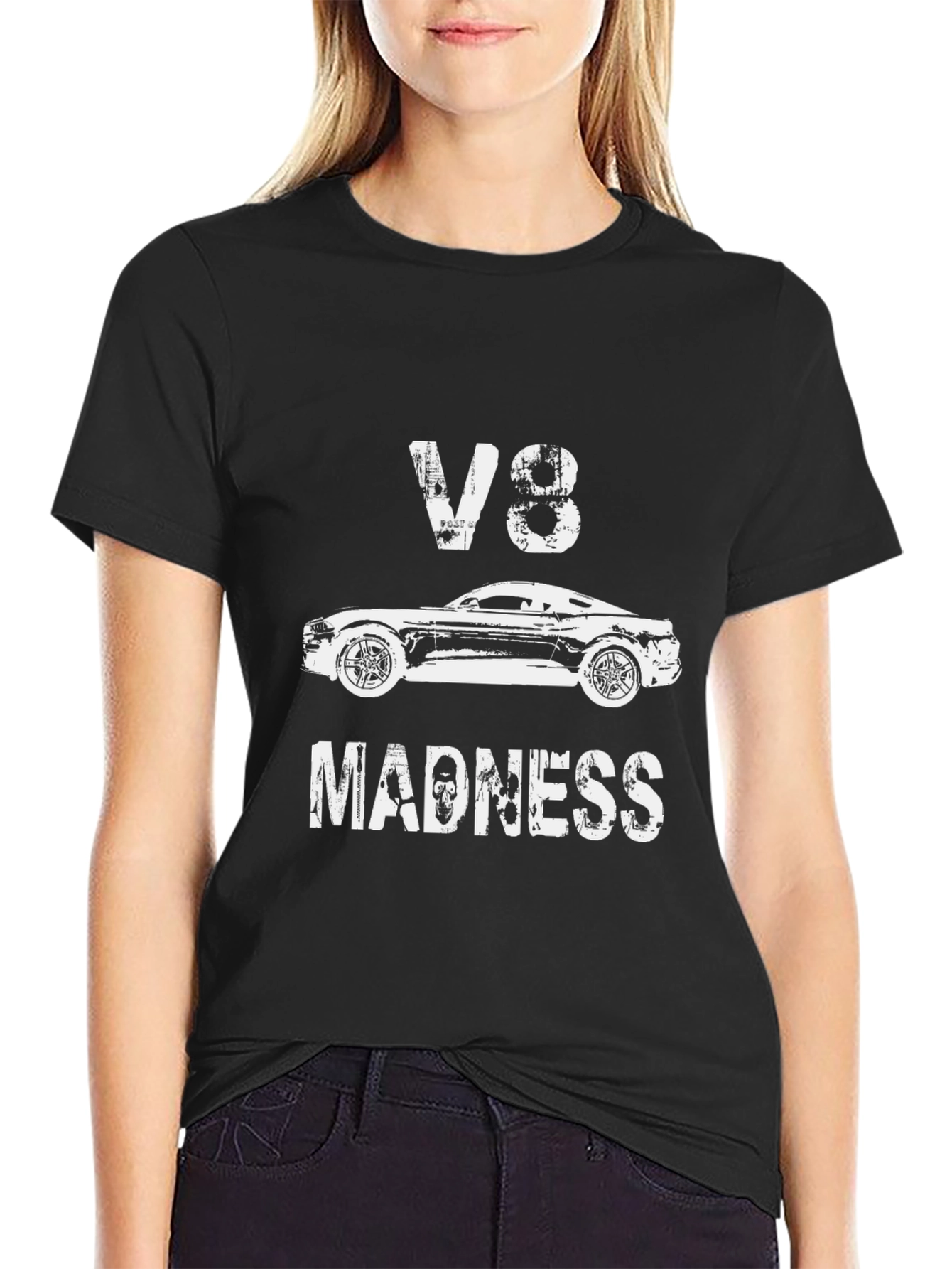 V8 Madness Graphic Tee - Car Enthusiast T-Shirt
