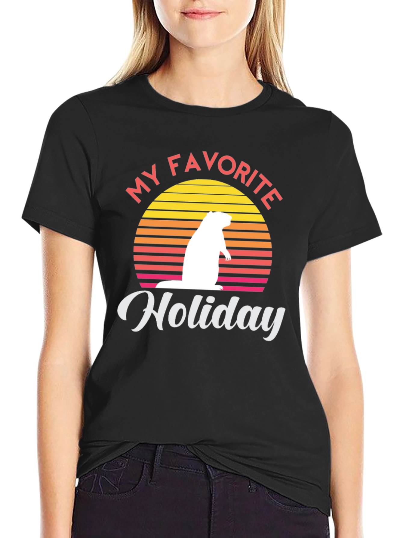 My Favorite Holiday Groundhog Day Graphic Tee
