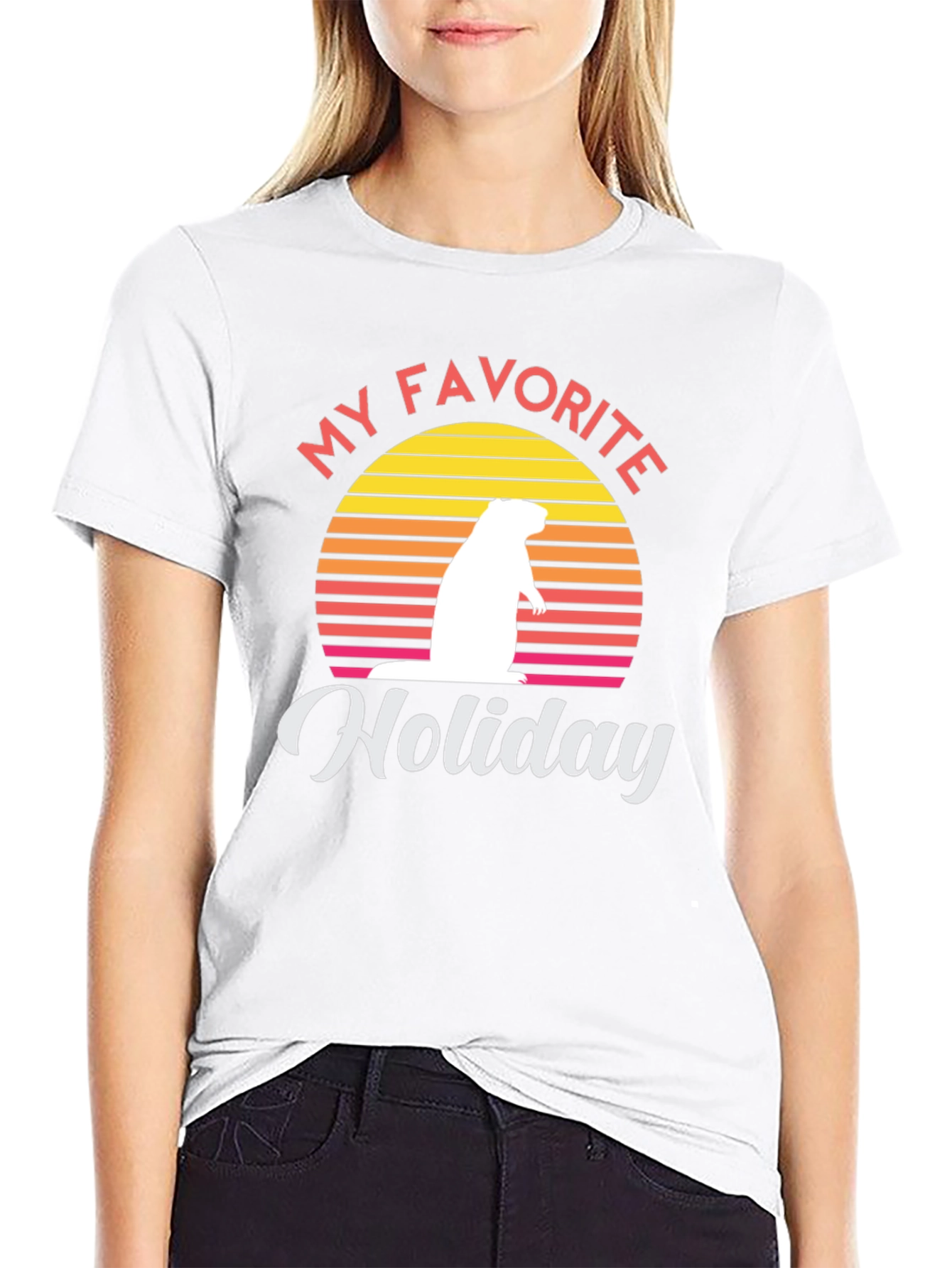 My Favorite Holiday Groundhog Day Graphic Tee