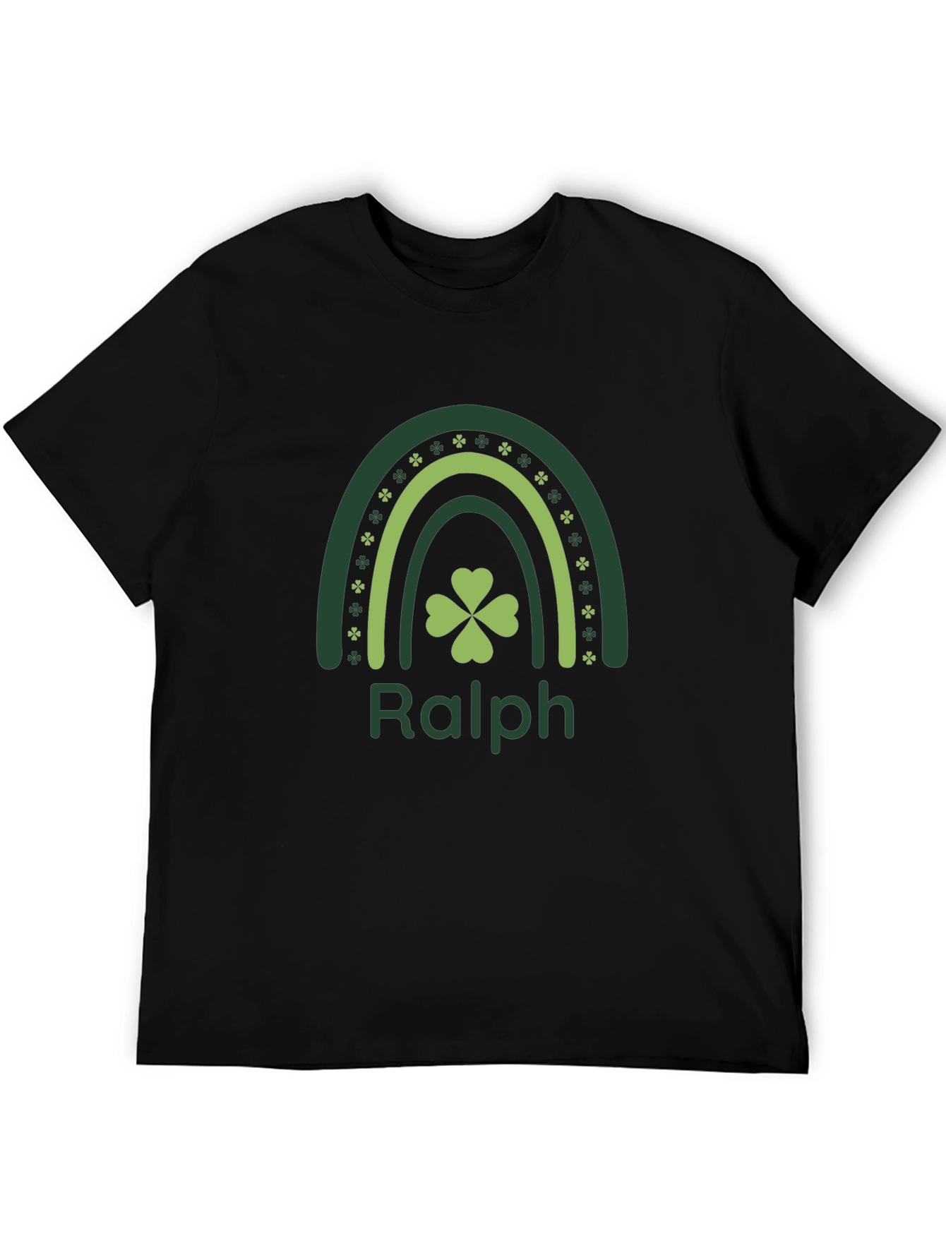 Personalized Ralph St. Patricks Day Rainbow Shamrock T-Shirt