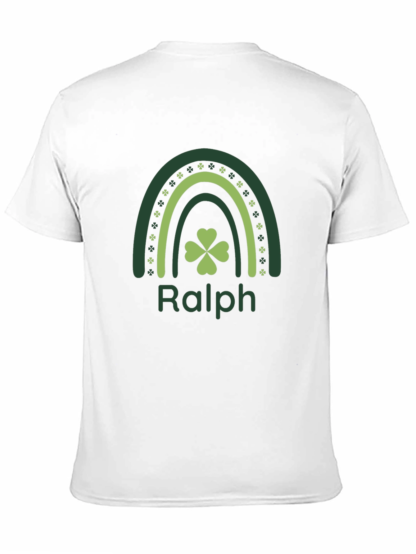 Personalized Ralph St. Patricks Day Rainbow Shamrock T-Shirt