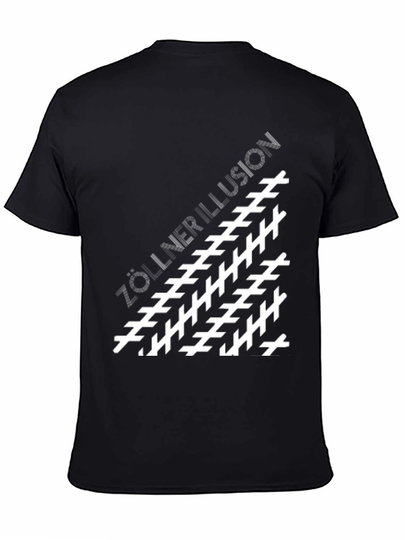 Zollner Illusion Black T-Shirt